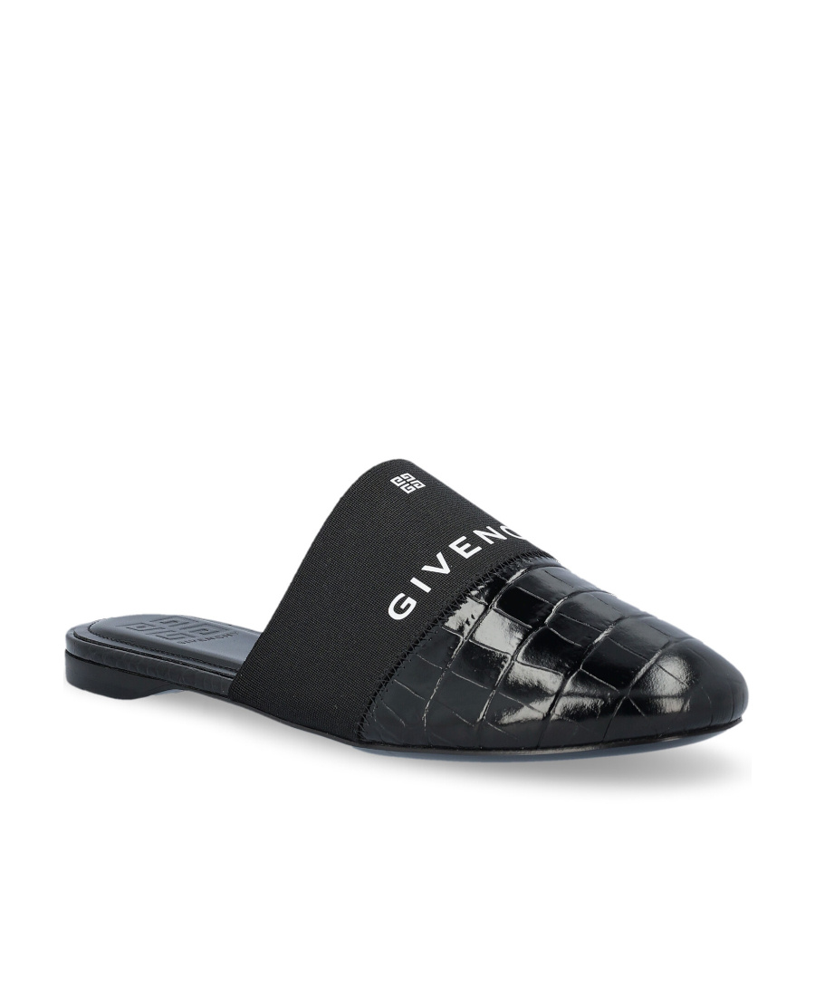 Givenchy Logo-print Round-toe Mules In Black