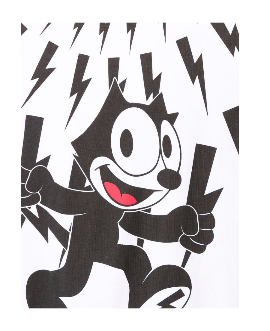 Neil Barrett X Felix The Cat Thunder Bolt T-shirt In White