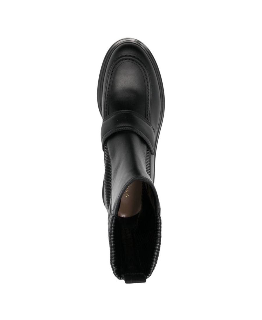 Shop Gianvito Rossi Short Tube Splicing Boots In Black
