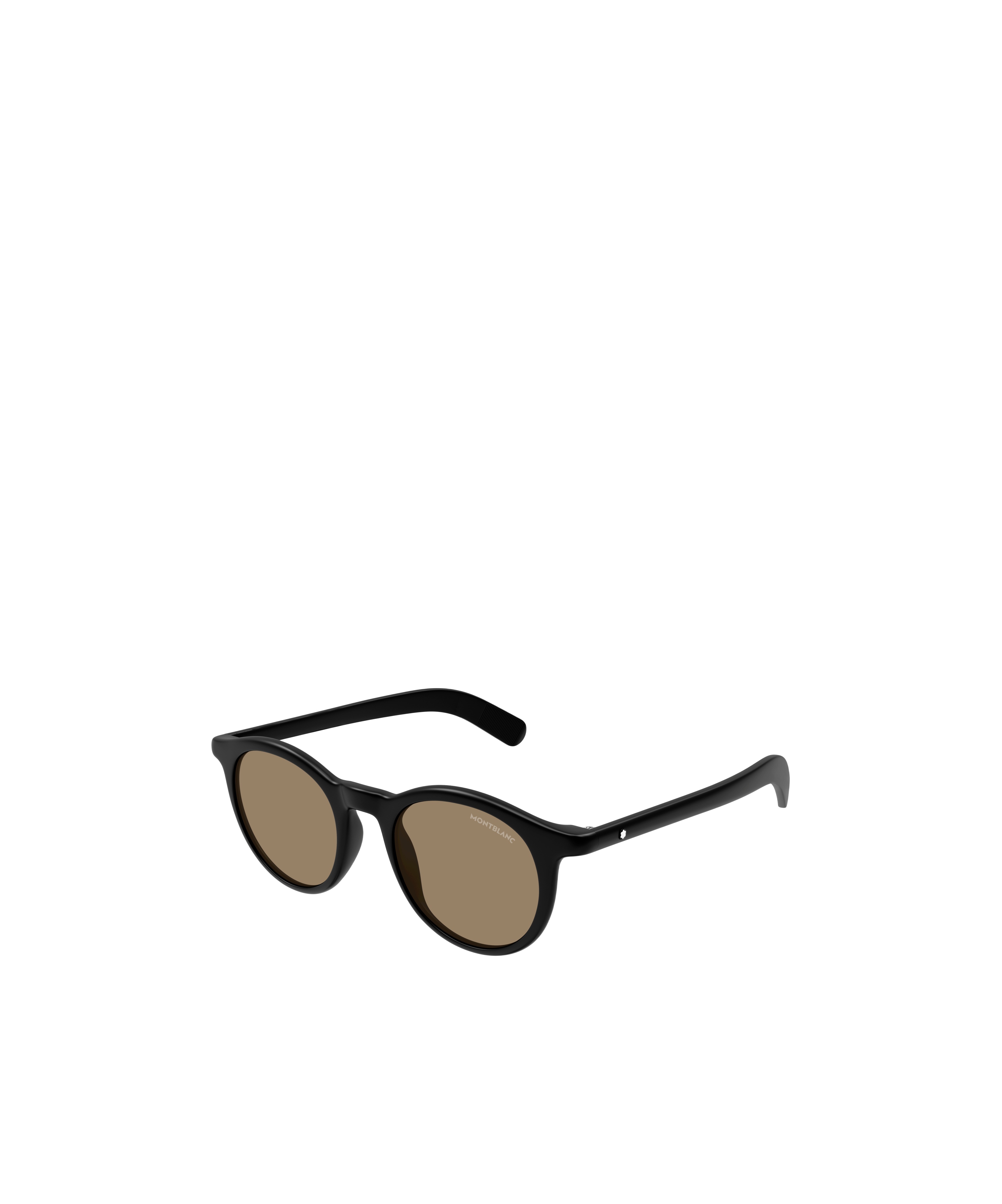Montblanc Round-frame Sunglasses In Brown
