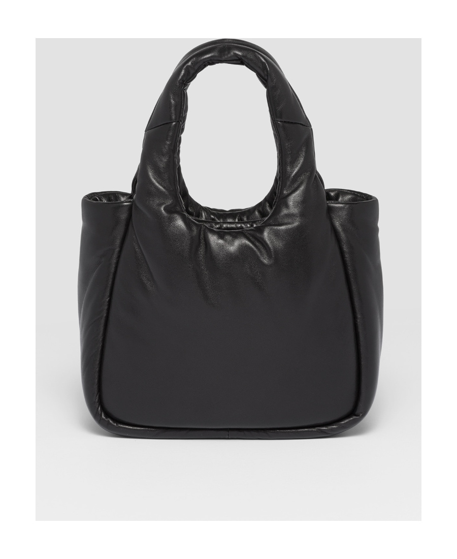 Prada Mini Padded Nappa-leather Soft Handbag In Black