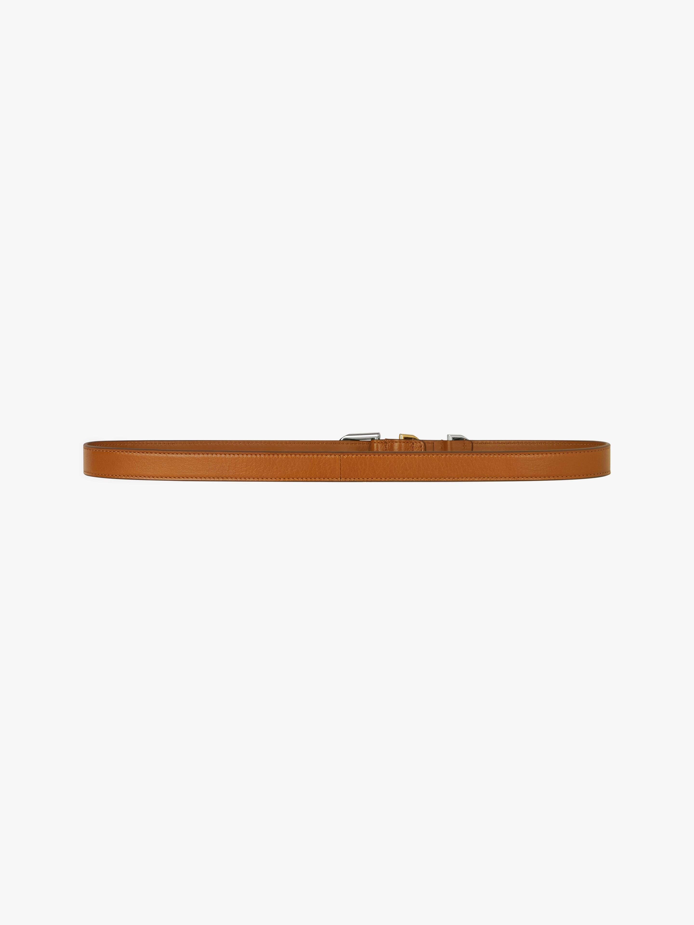 Givenchy Voyou Leather Belt In Brown