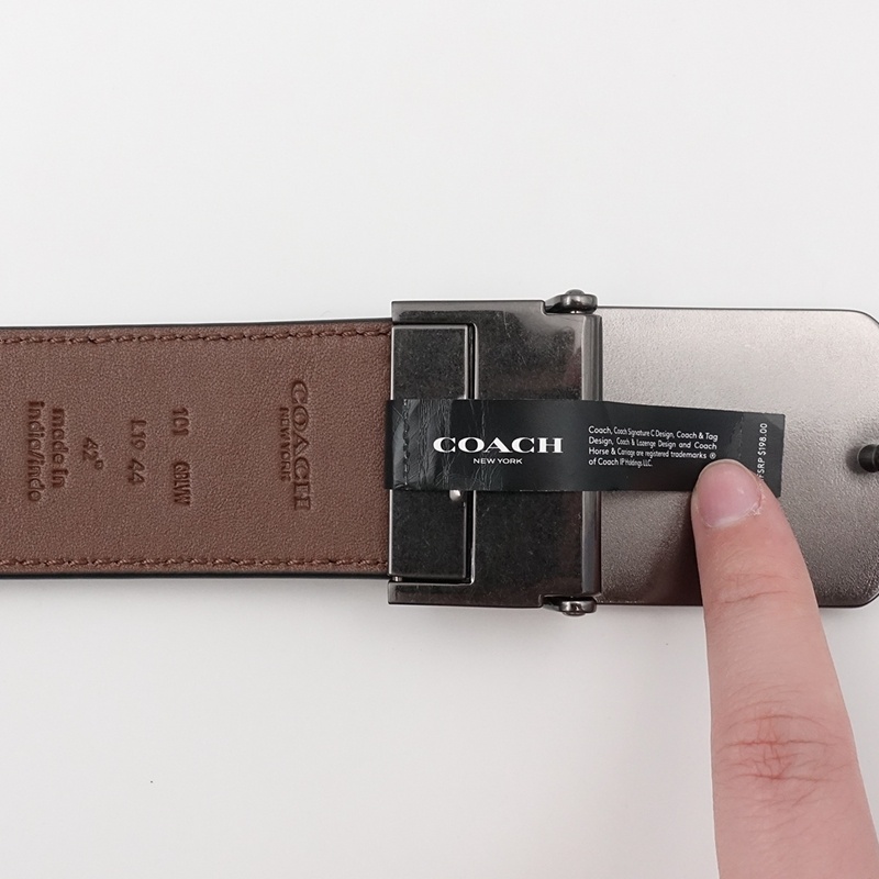 Shop Coach Logo Details Belt In Green