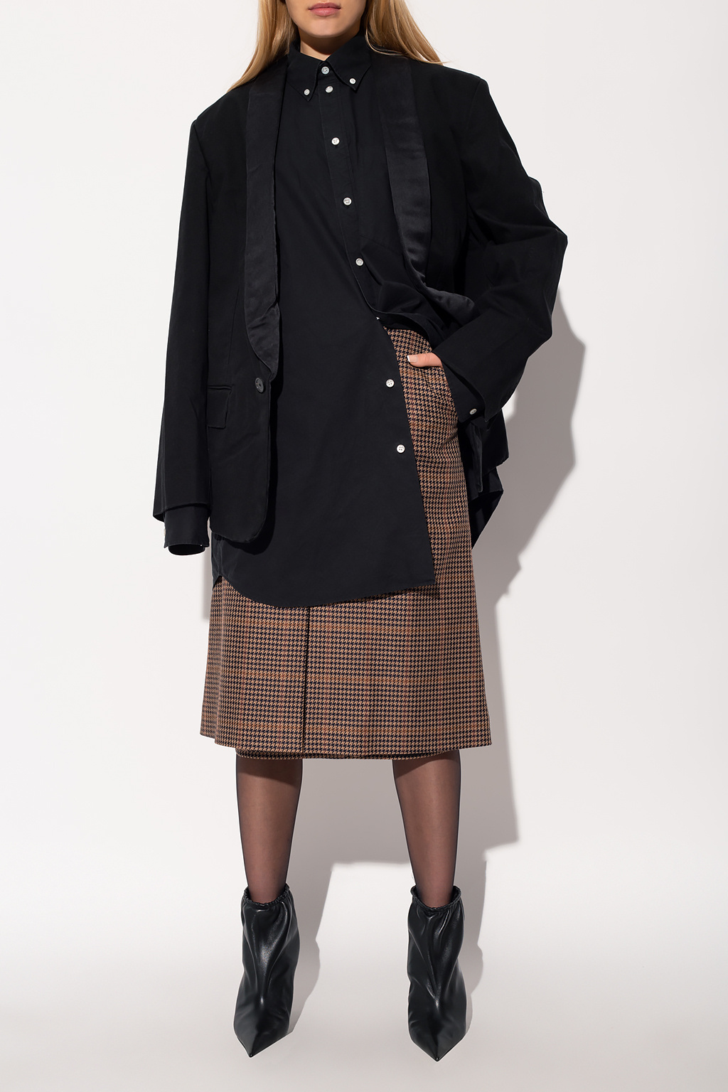 Balenciaga Single-breasted Blazer In Black
