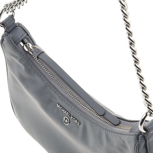Shop Michael Michael Kors Jet Set Zipped Shoulder Bag In Gray