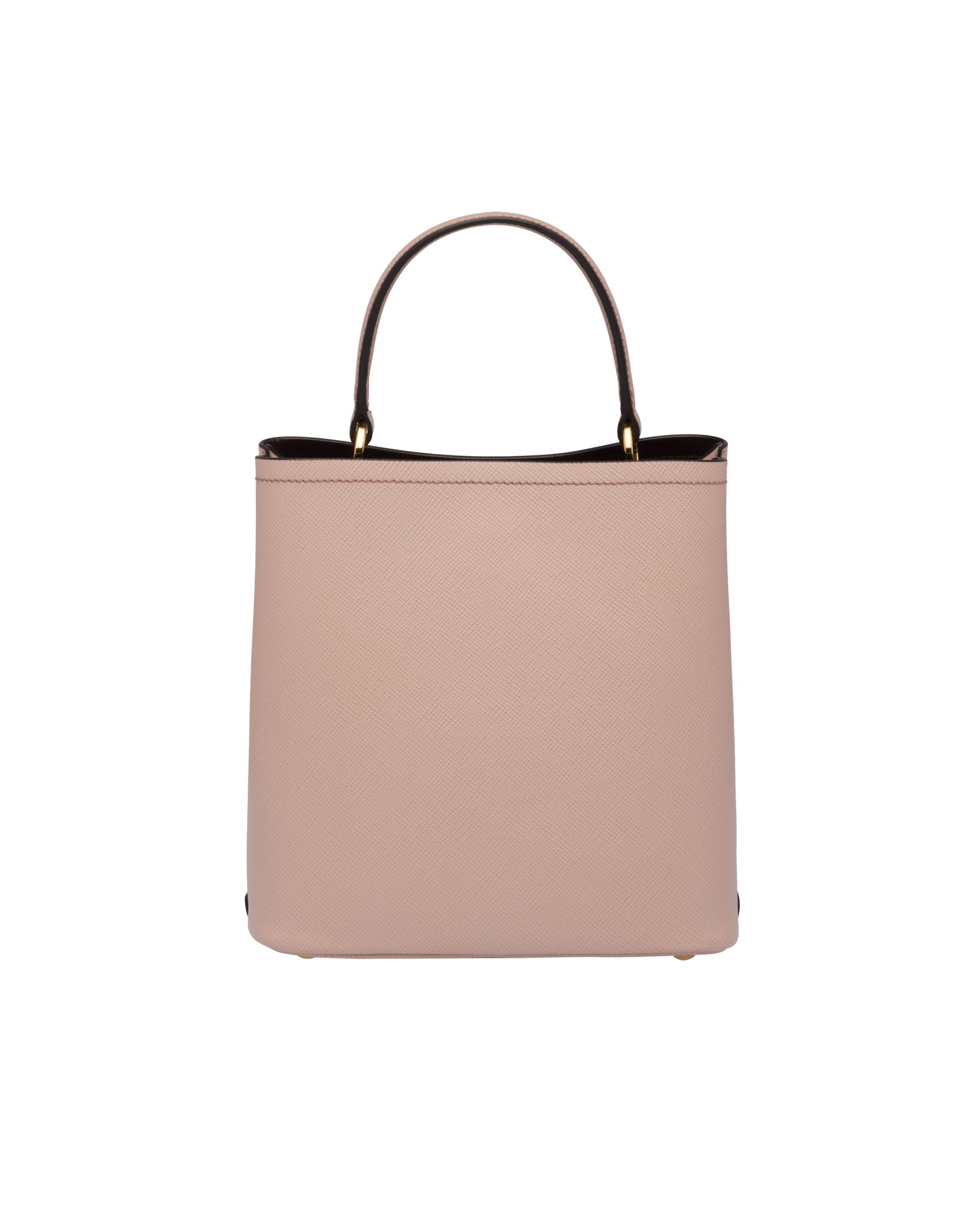 Prada Mini Panier Triangle-logo Bucket Bag In Nude