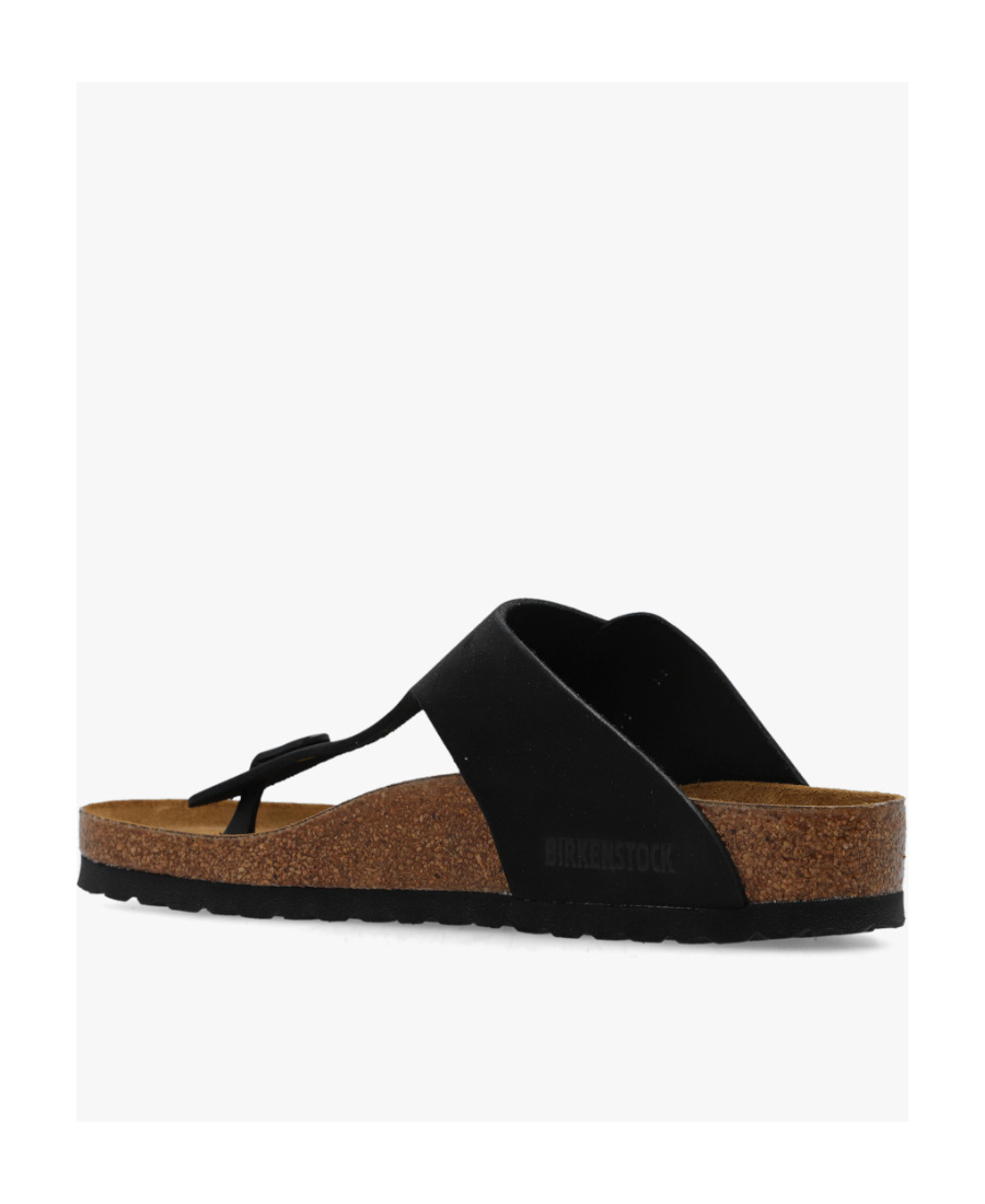 Birkenstock Gizeh Big Buckle Oiled Leather Sandal In Black