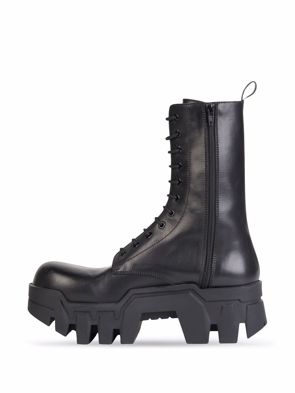 Balenciaga Bulldozer Lace-up Boots In Black