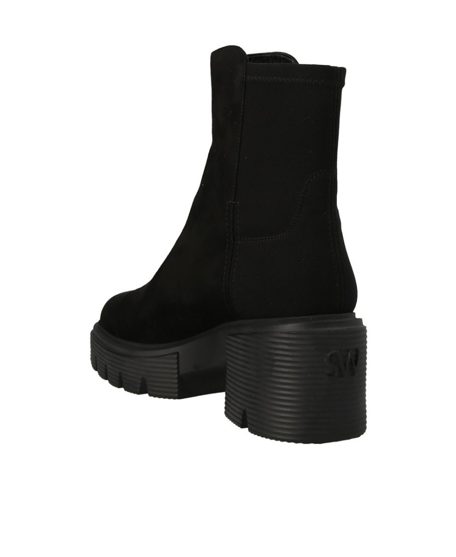 Stuart Weitzman 70mm Suede Block-heel Boots In Black