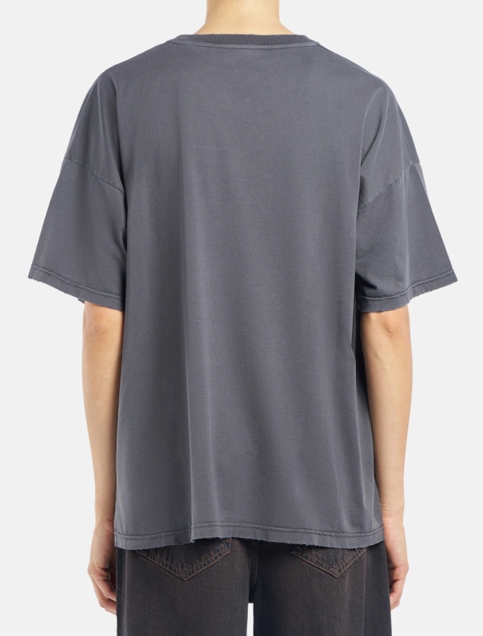 Dondup Oversized Crew-neck T-shirt In Gray