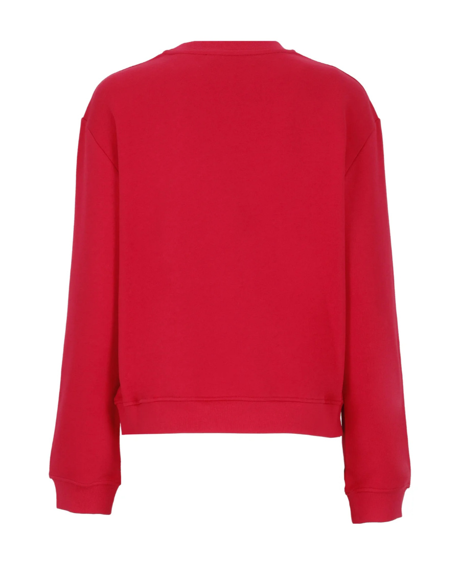 Moschino Logo Details Hoodie In Red