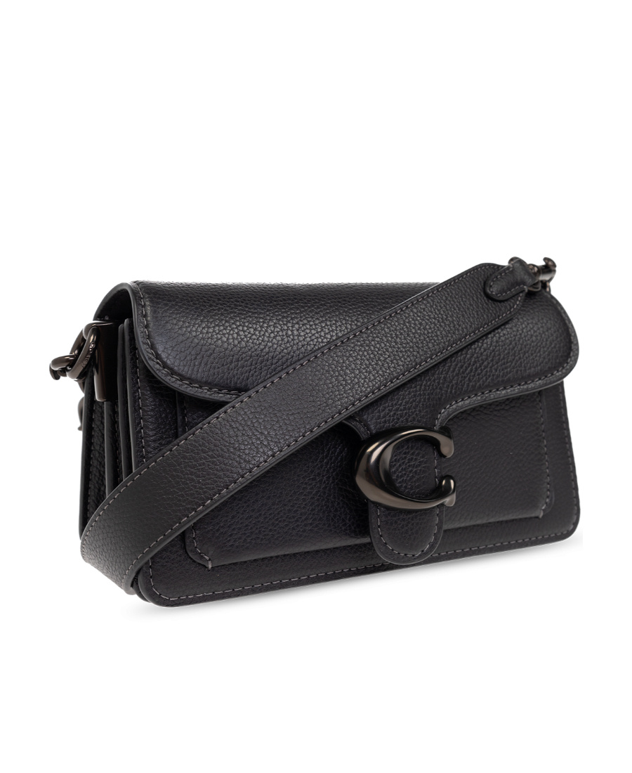 Coach Tabby Pebbled-leather Shoulder Bag In Black