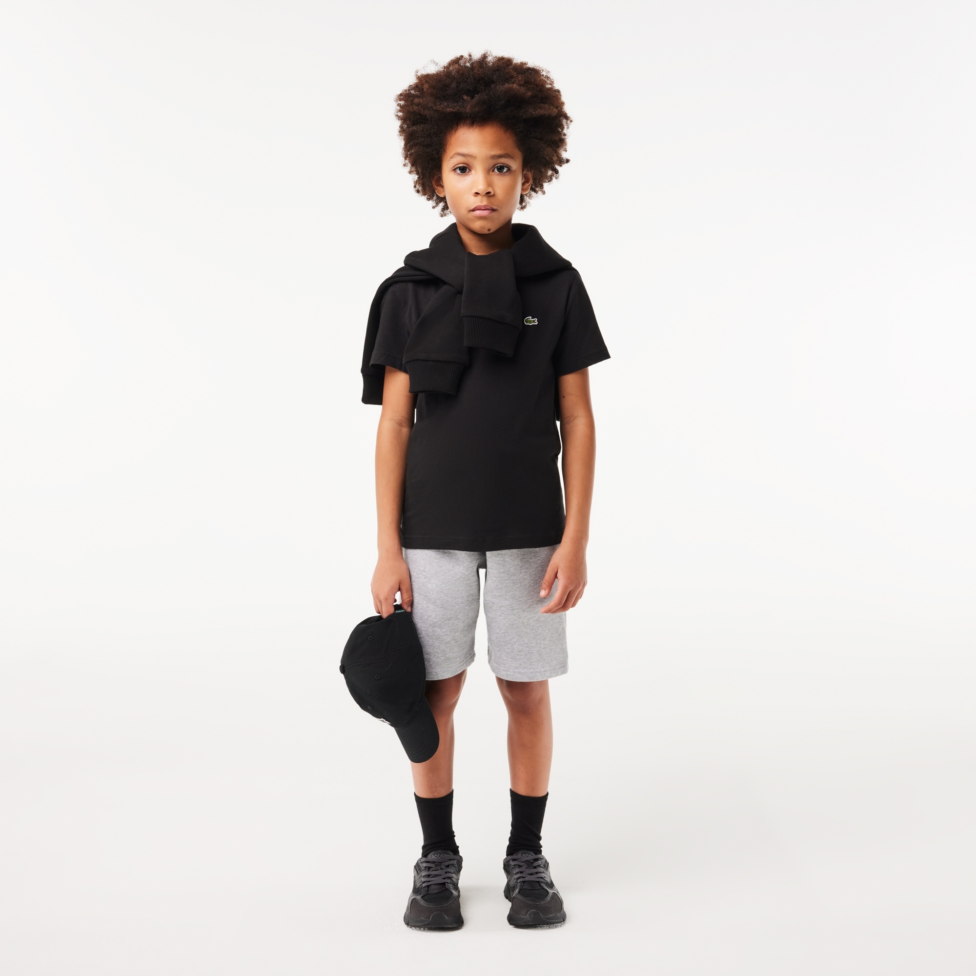 Lacoste Short-sleeved T-shirt In Black