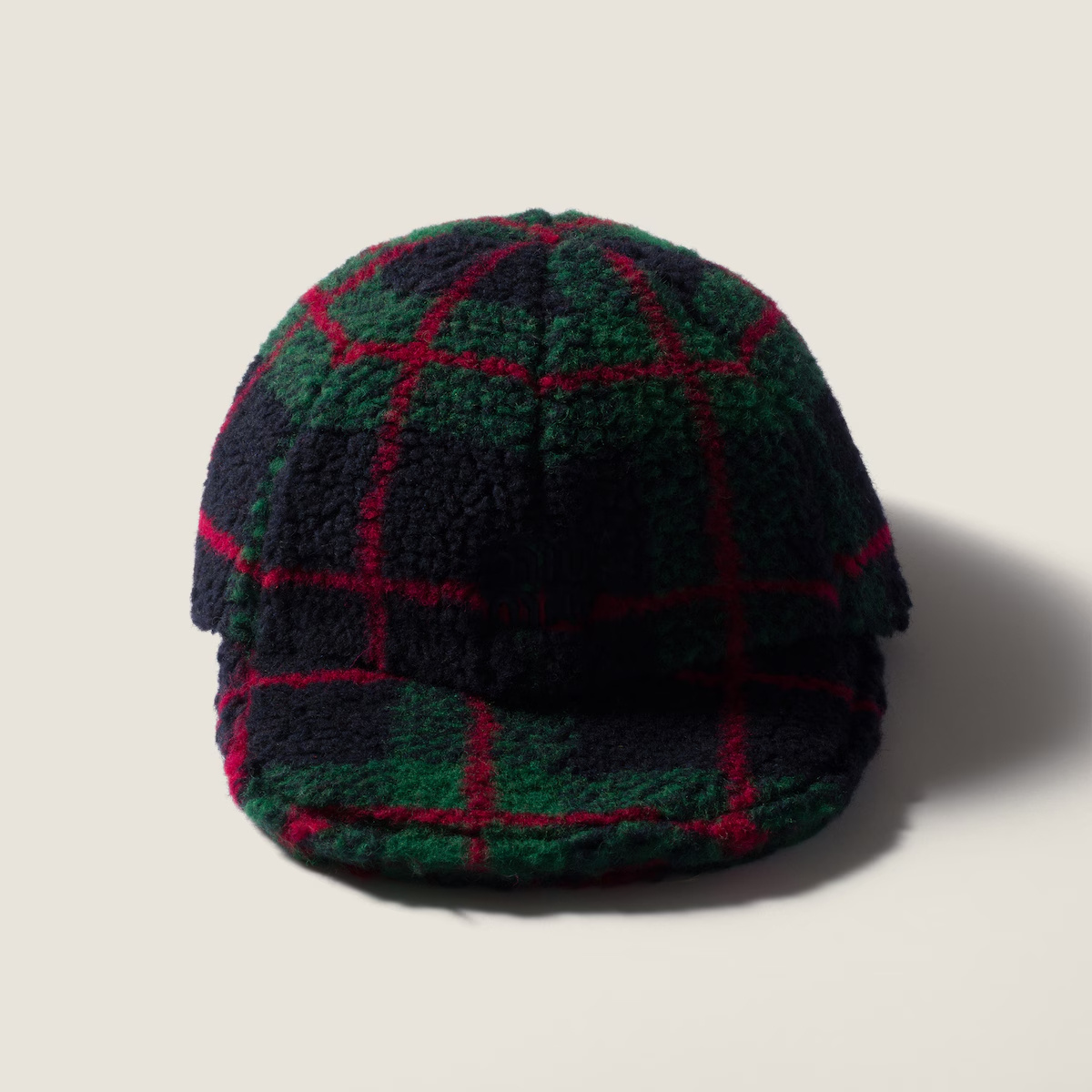 Miu Miu Fleece Baseball Cap In Multi