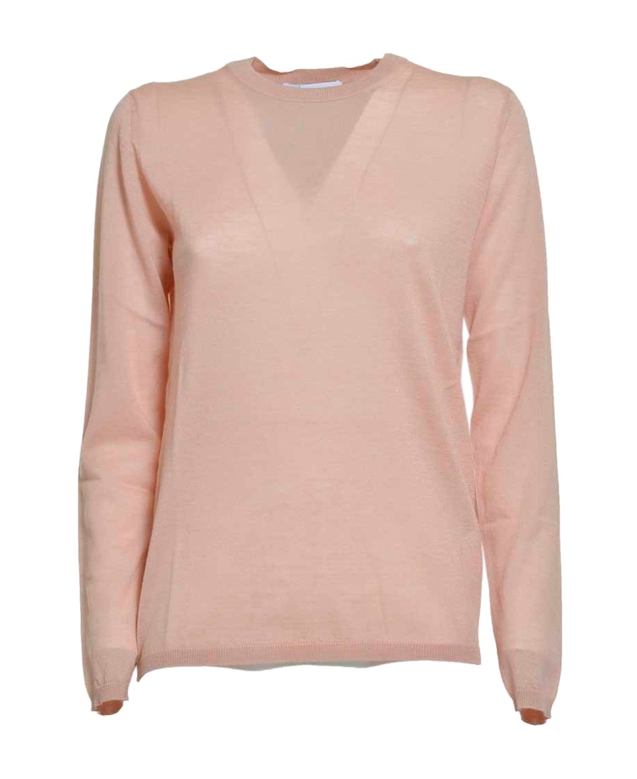 Max Mara Classic Crewneck Sweater In Nude