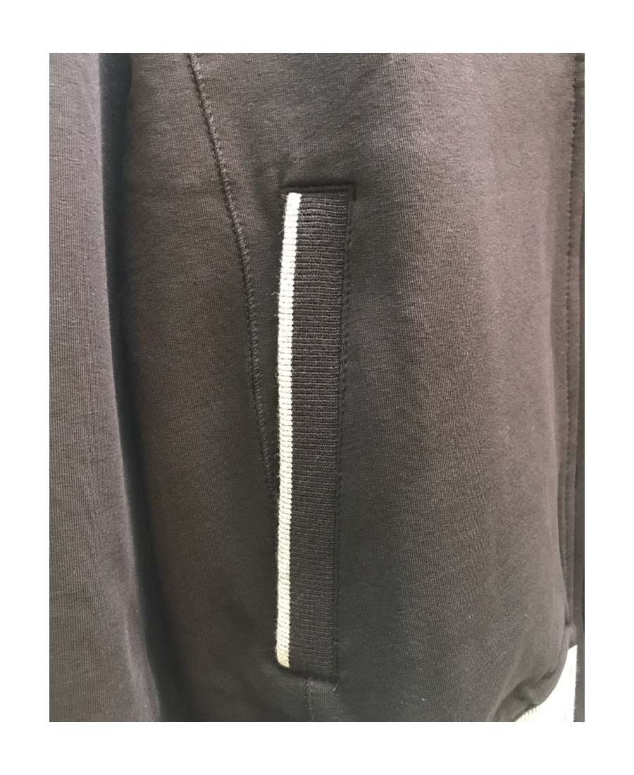 Karl Lagerfeld Zipper And Hat Casual Jacket In Black