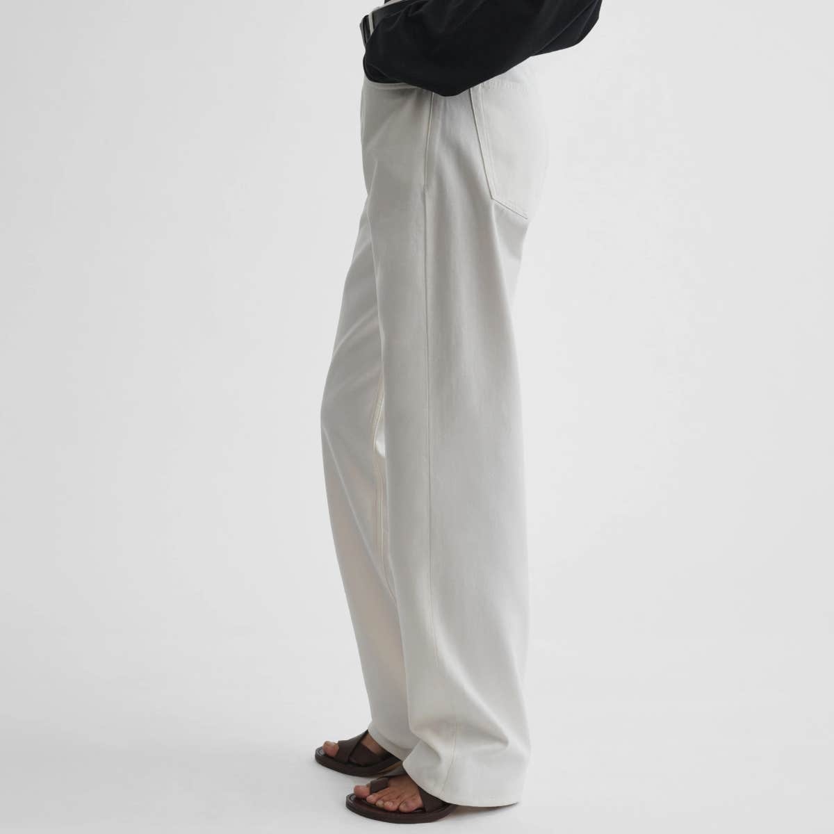 Phoebe Philo Belt Loop Jeans In White