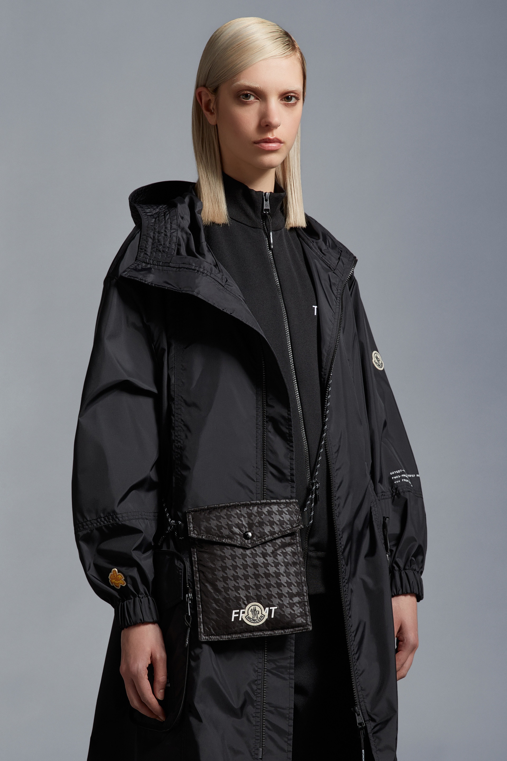 Moncler X Frgmt Logo-patch Messenger Bag In Black