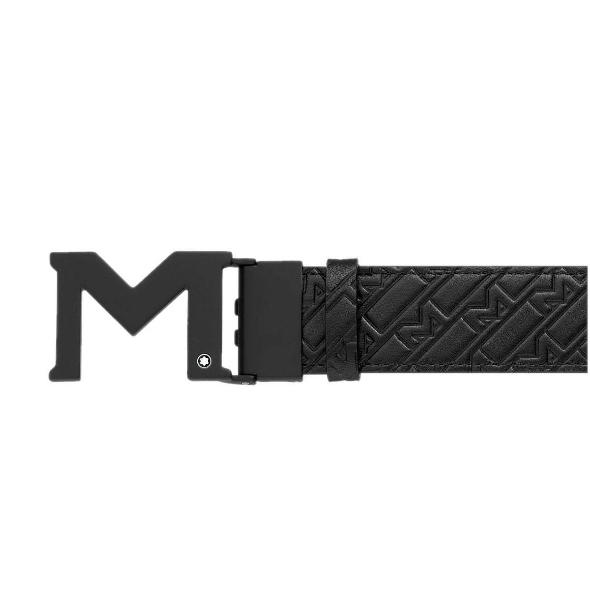 Montblanc Logo Double-sided Belt In Black
