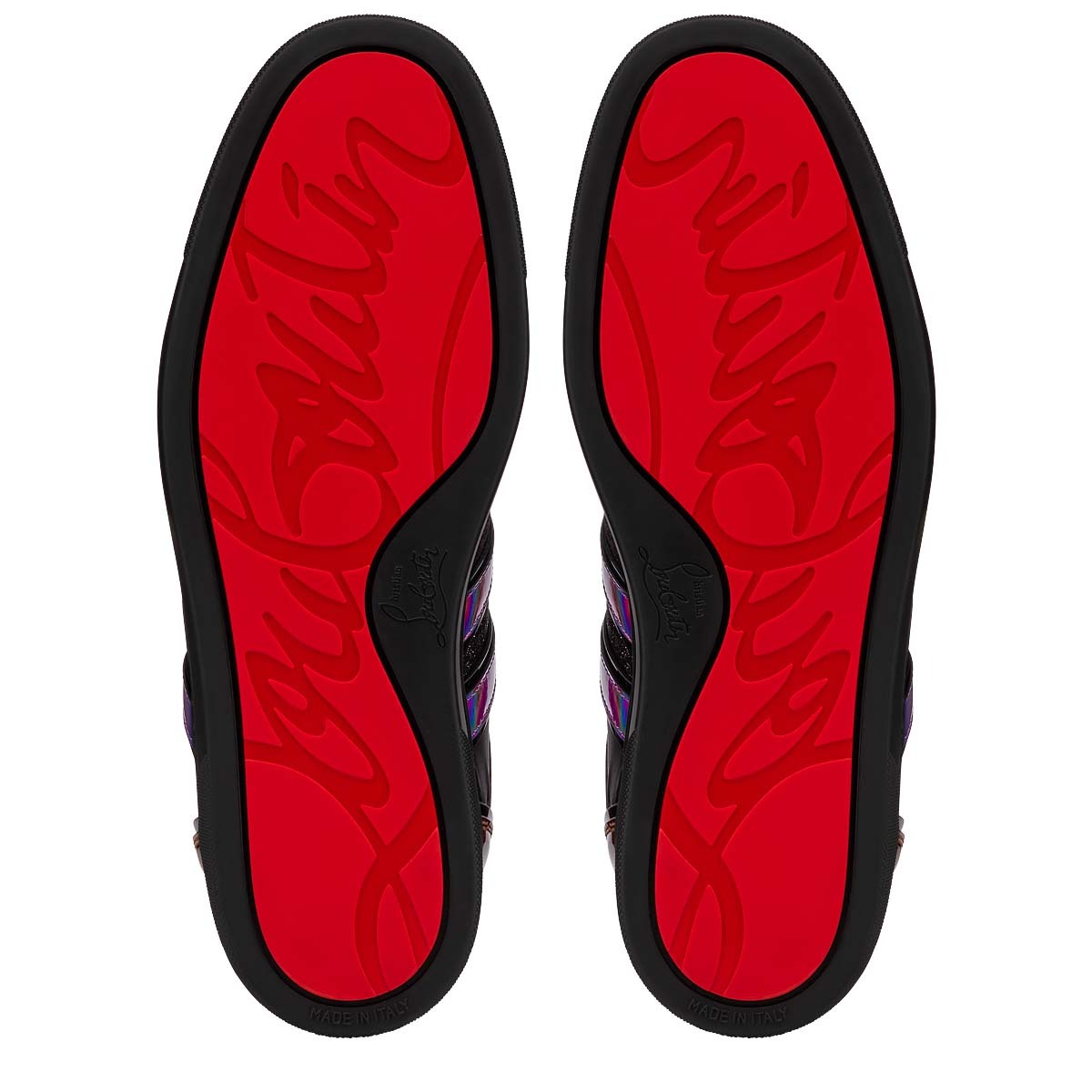 Christian Louboutin Vida Top Strapped Casual Sneakers In Black
