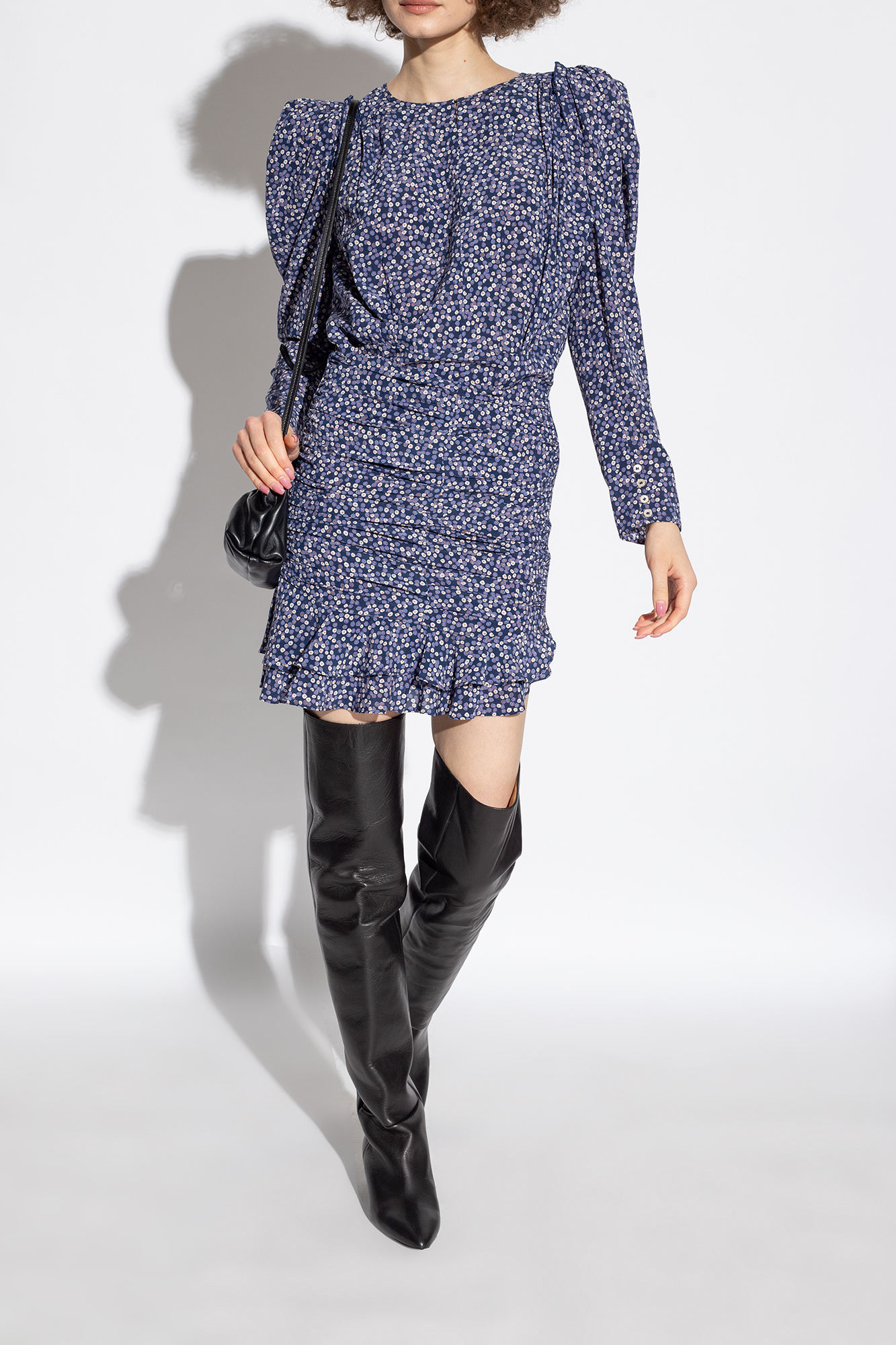Isabel Marant Lisali 50mm Leather Thigh-high Boots In Black