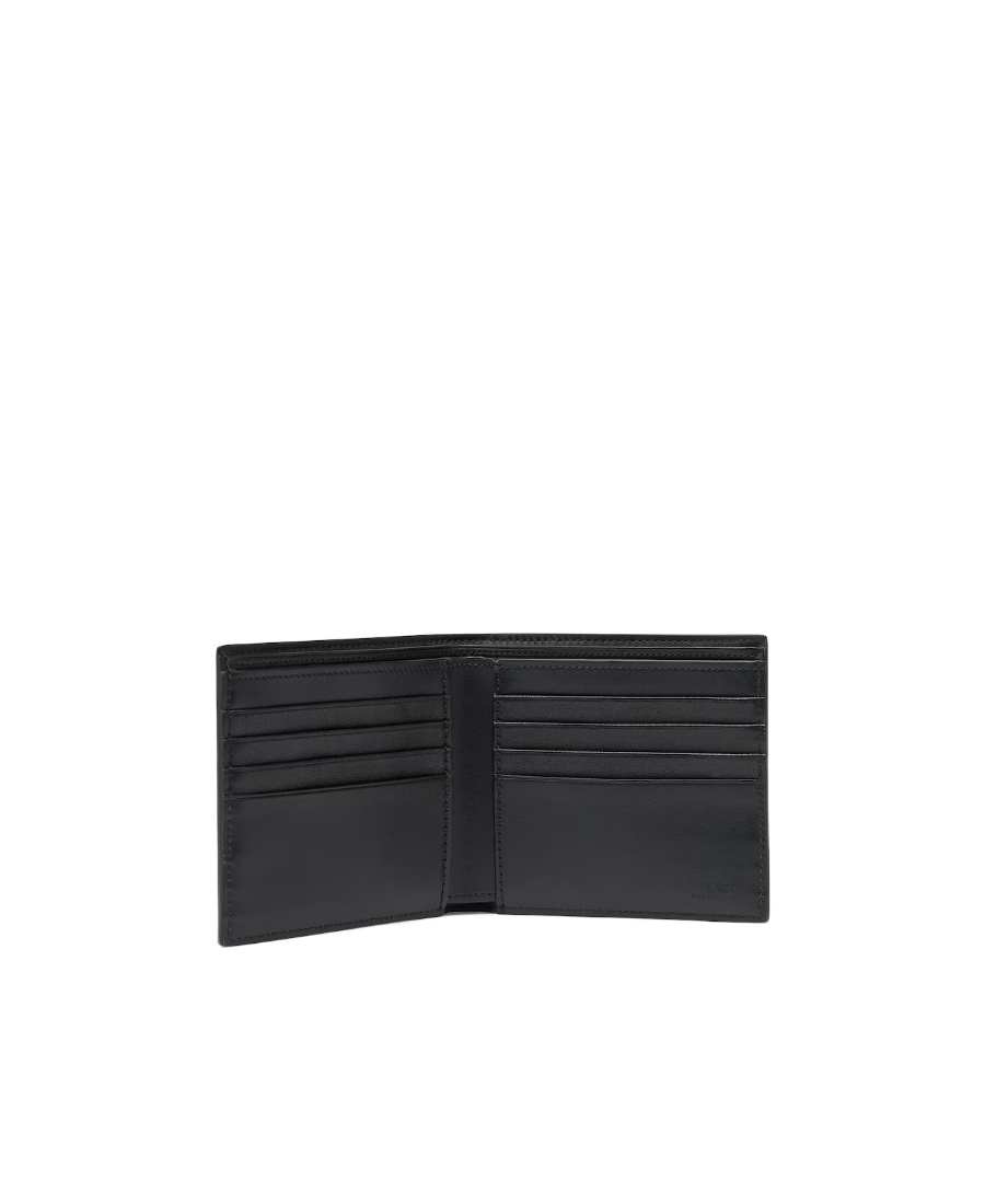 Fendi Logo-embossed Bi-fold Wallet In Black