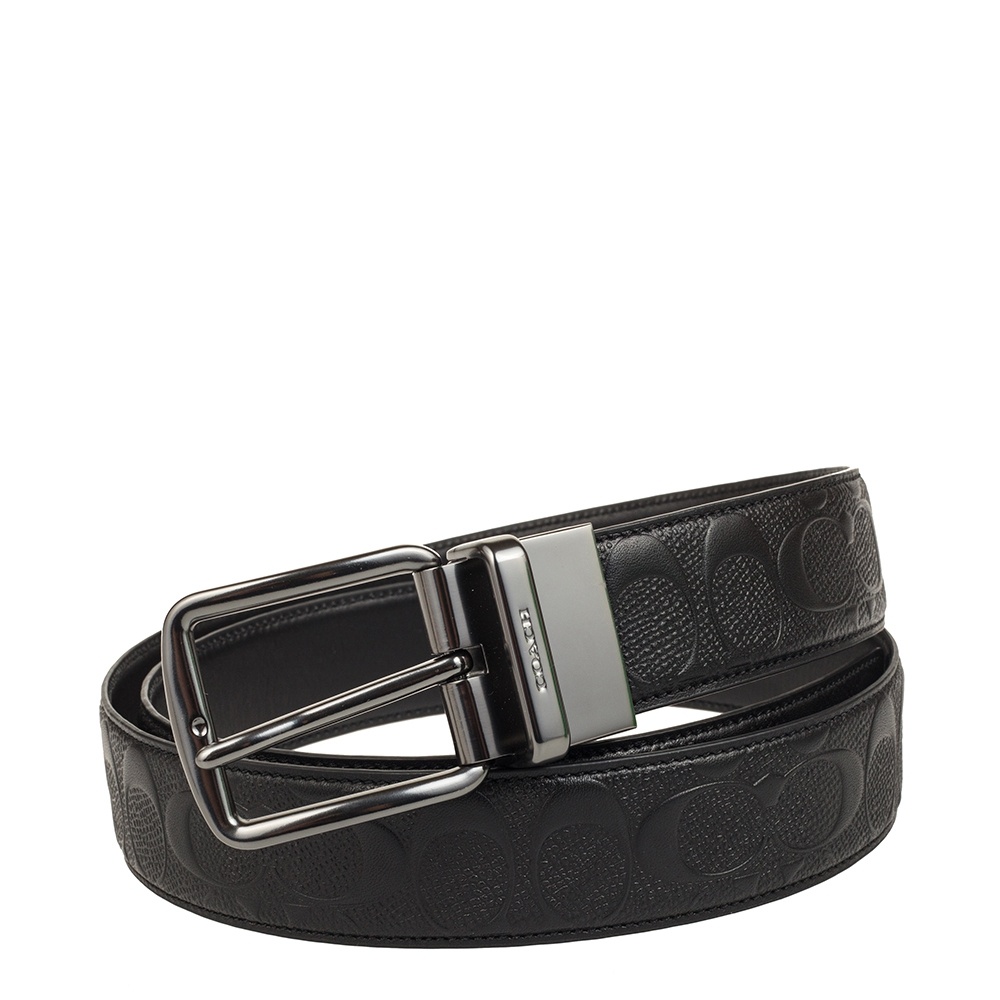Coach Logo Belt In Black