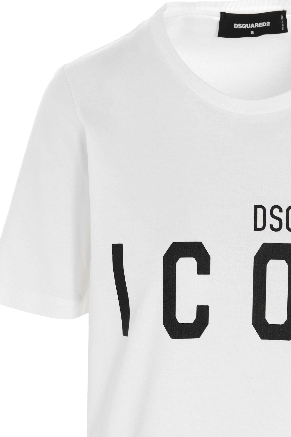 Dsquared2 Icon Renny Cotton Jersey Mini Dress In White