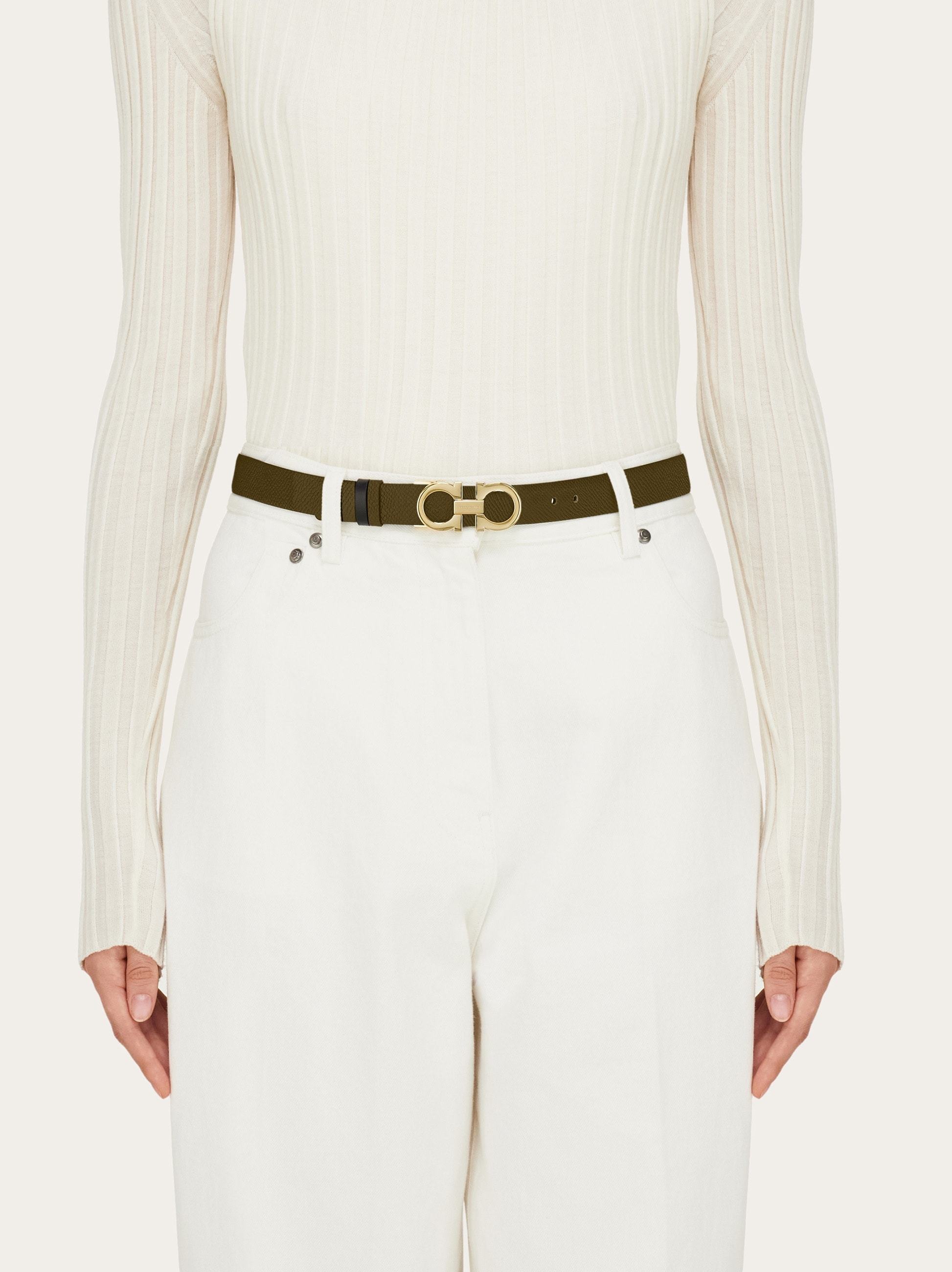 FERRAGAMO REVERSIBLE AND ADJUSTABLE GANCINI BELT 
