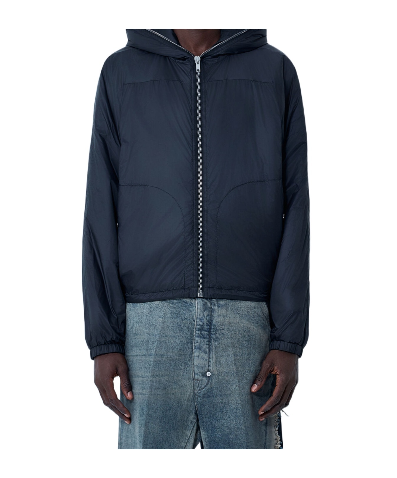 Rick Owens Drkshdw Sealed Winbreaker Jacket In Blue