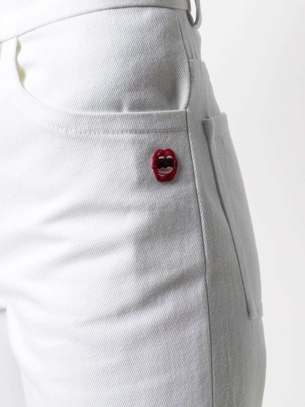 Marc Jacobs The Flared Mid-rise Trousers In White