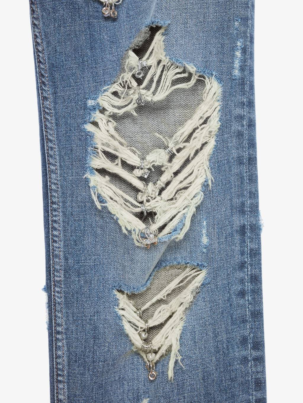 Givenchy Straight-leg Distressed Jeans In Blue
