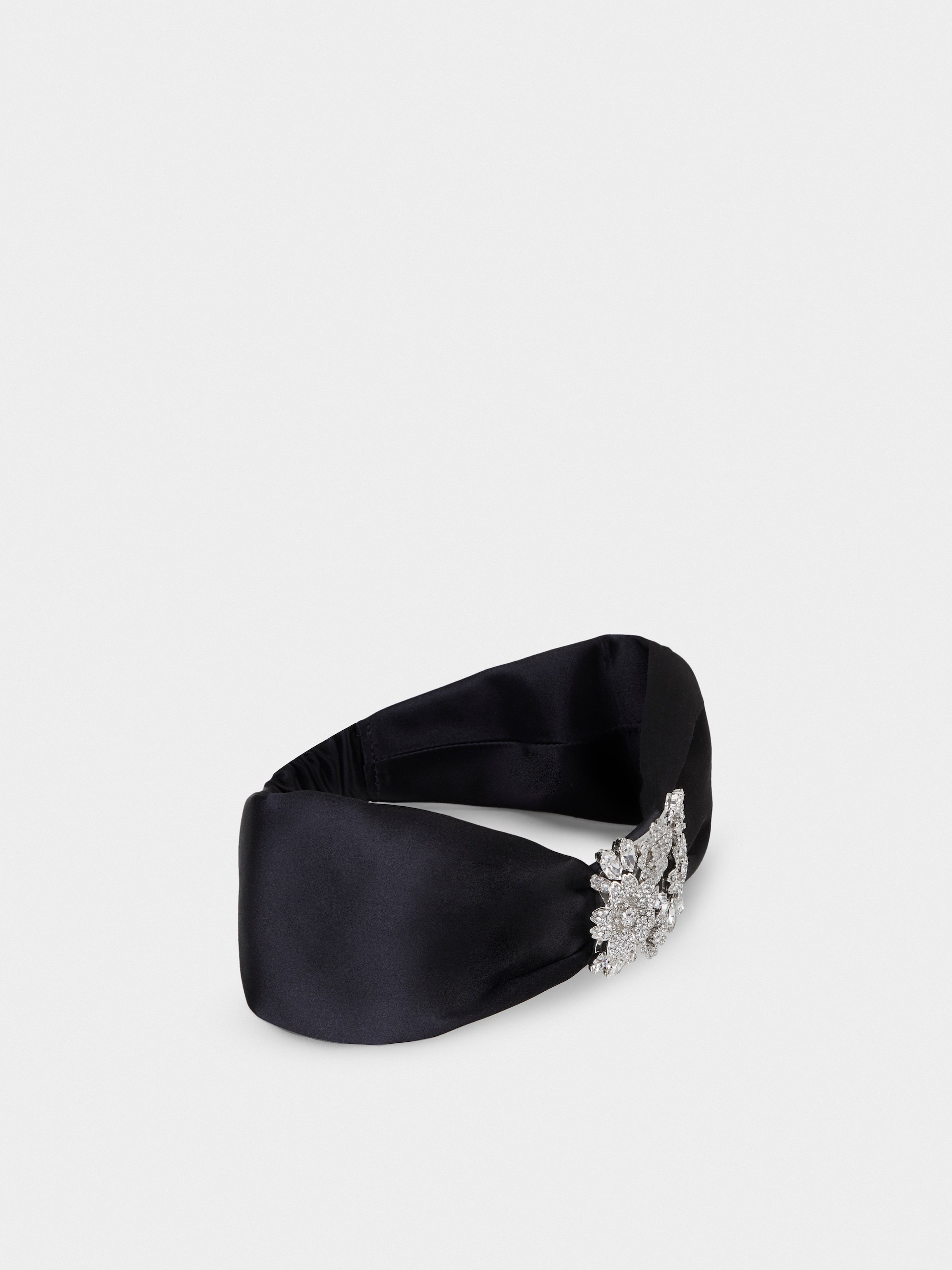 Roger Vivier Rv Bouquet Strass Headband In Black