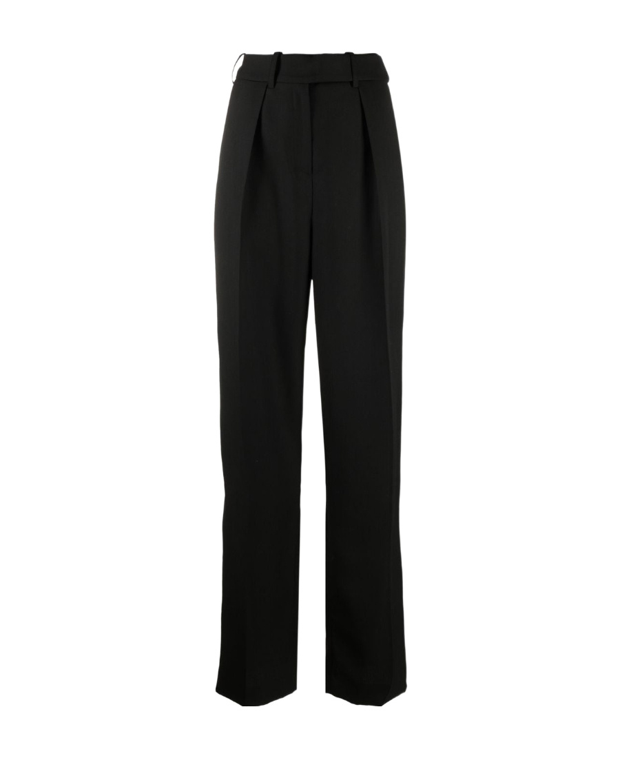 Alexandre Vauthier High Waist Wool Tailored Trousers In Black