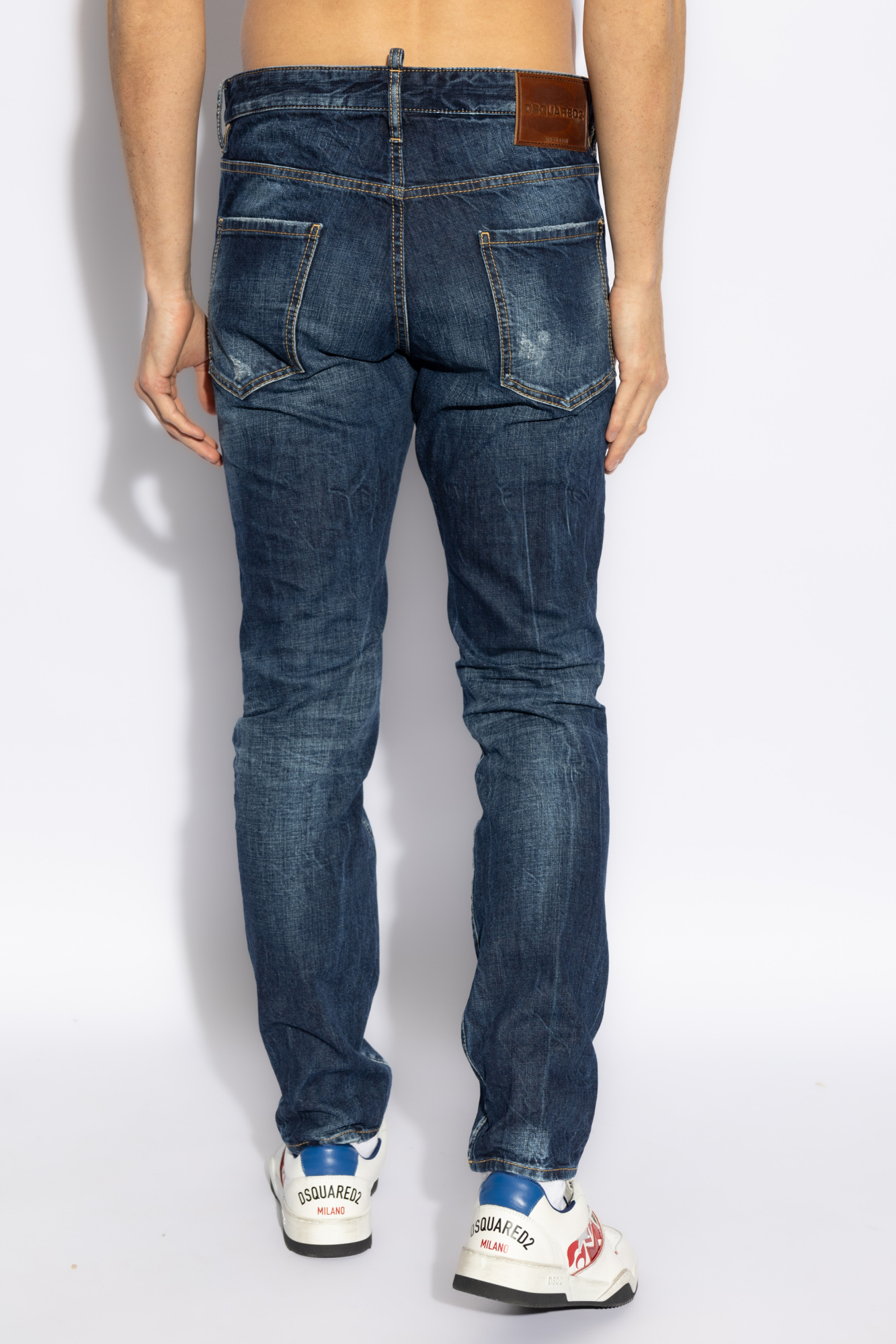 Dsquared2 Belt-loop Jeans In Blue