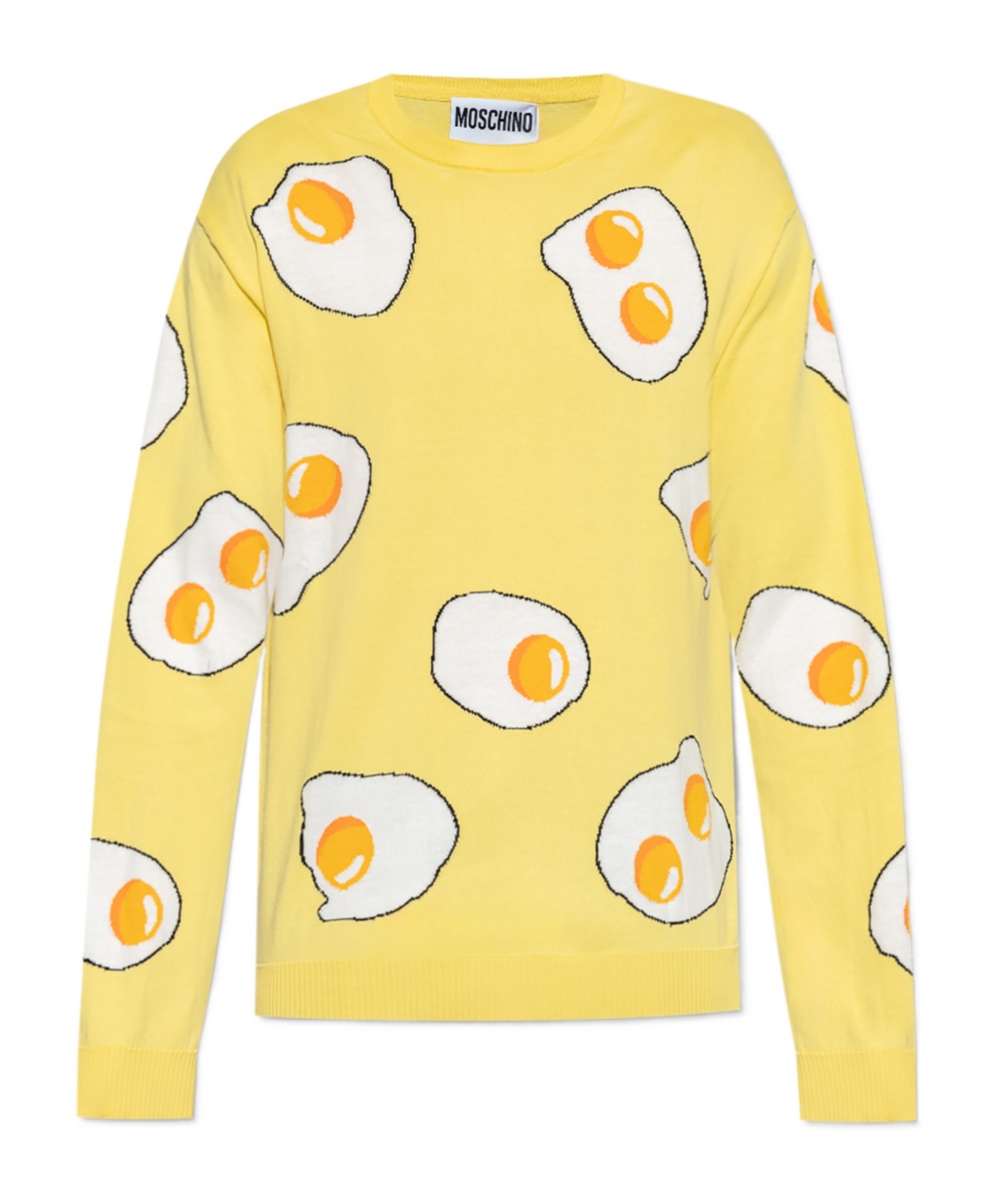 Moschino Yellow Eggs Sweater In Yellow