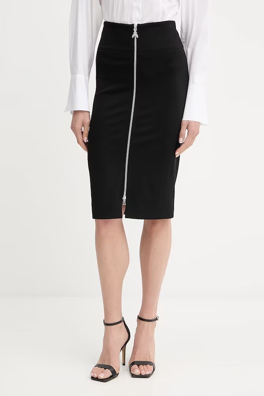 Patrizia Pepe Essential Midi Skirt In Black