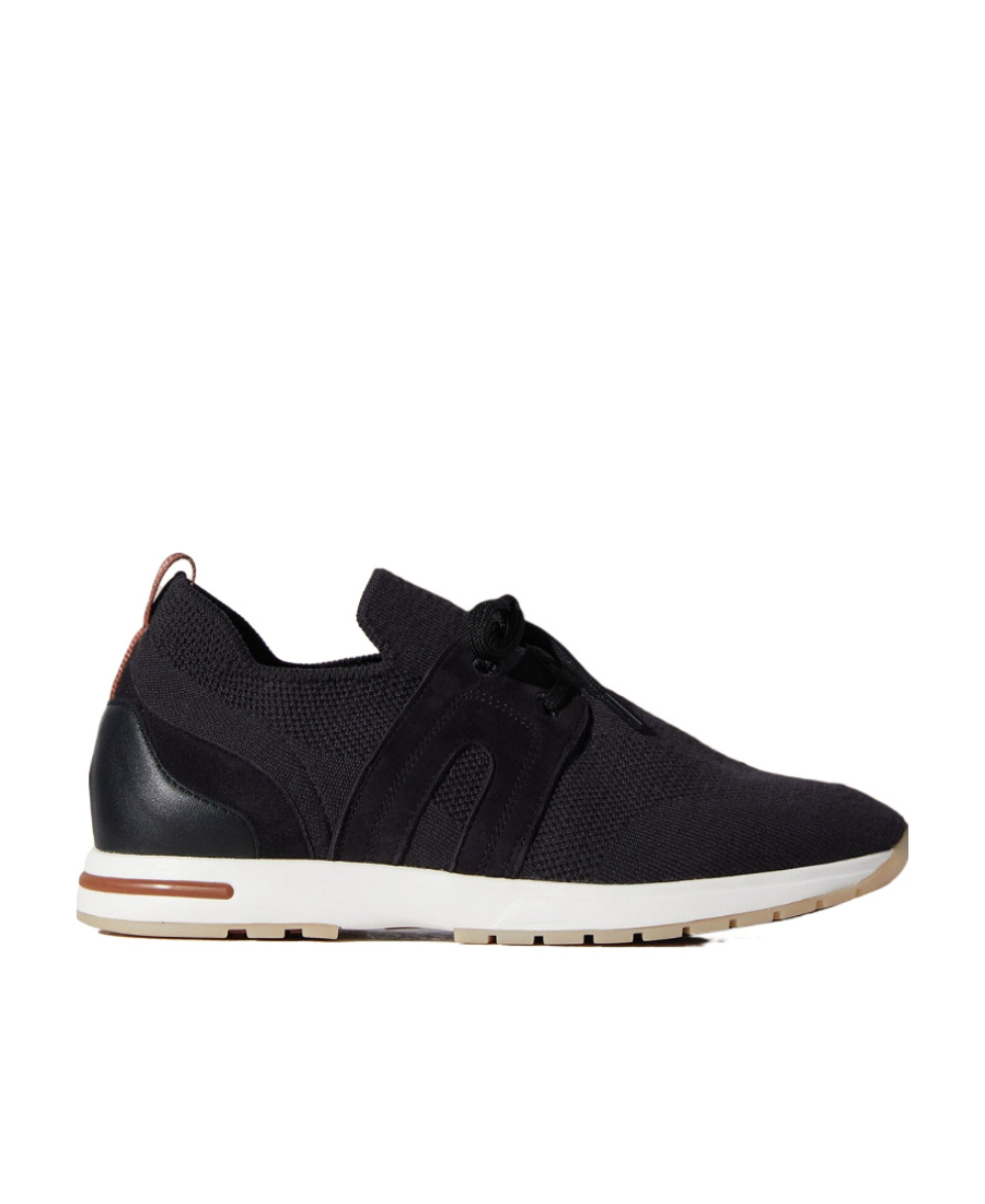 Loro Piana 360 Flexy Walk Sock Sneakers In Black