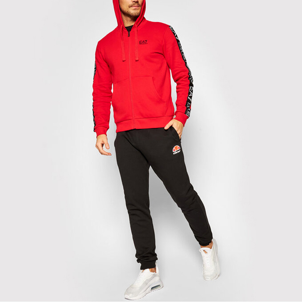 Ea7 Logo And Hat Casual Jacket In Red