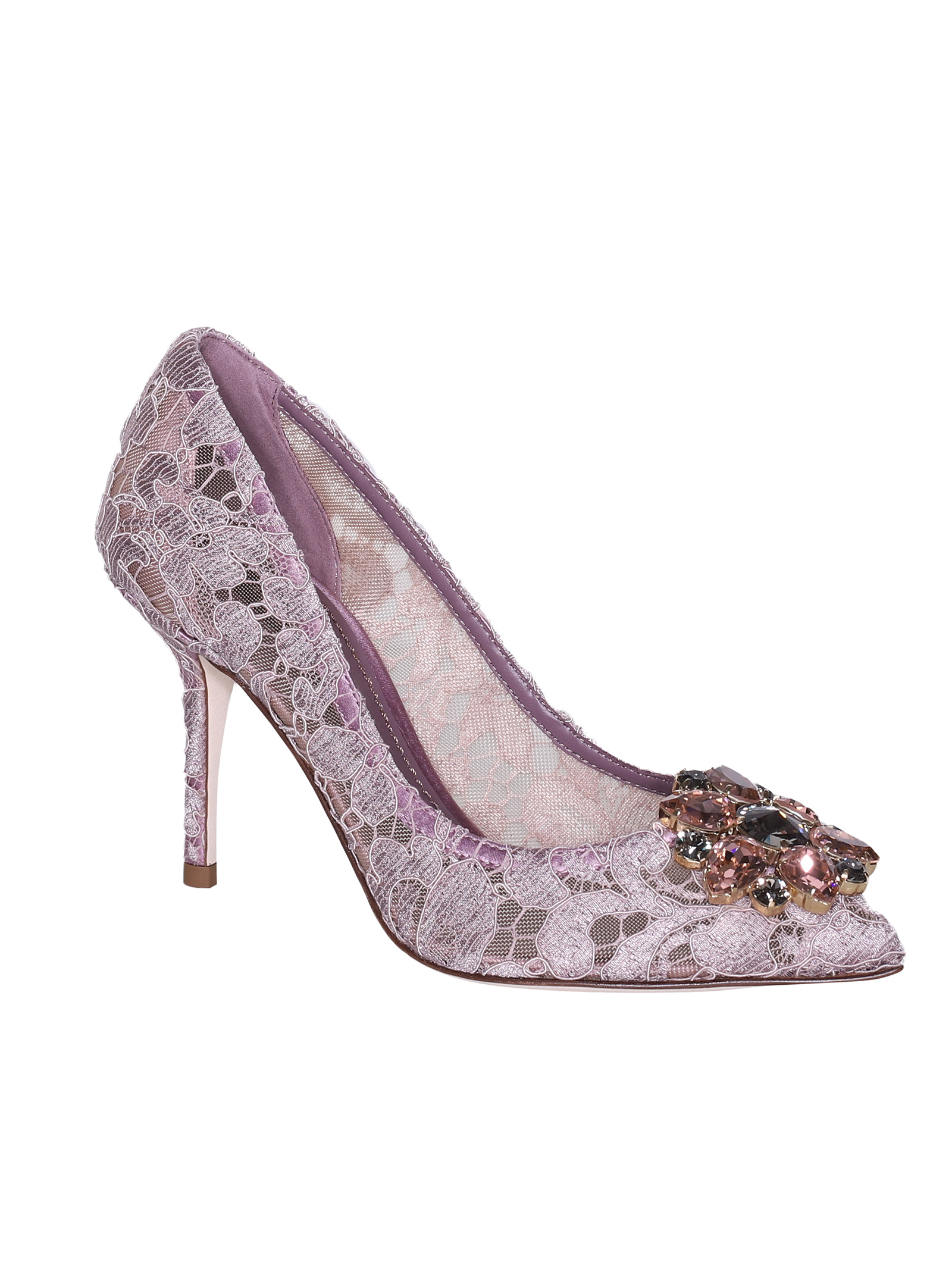 Dolce & Gabbana Belluci Taormina Lace Pumps In Multicolor