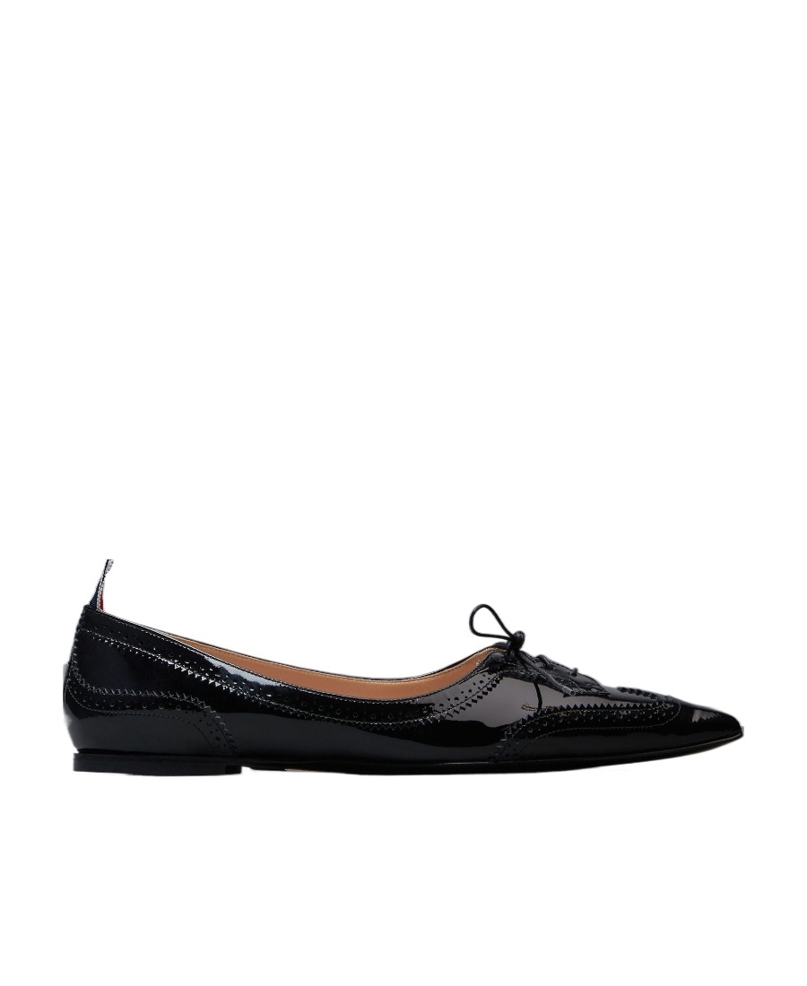 Thom Browne Pointed-toe Leather Loafers In Black