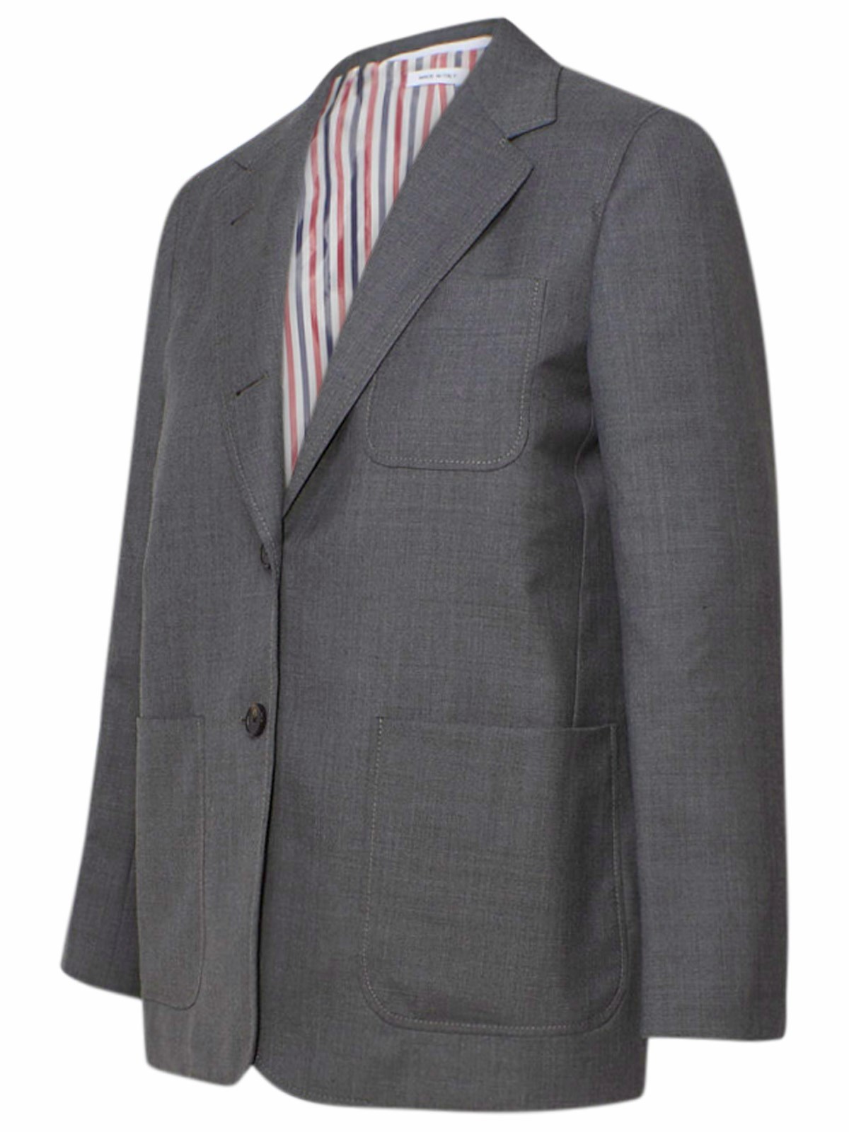 Thom Browne Sack Sport Wool Blazer In Gray
