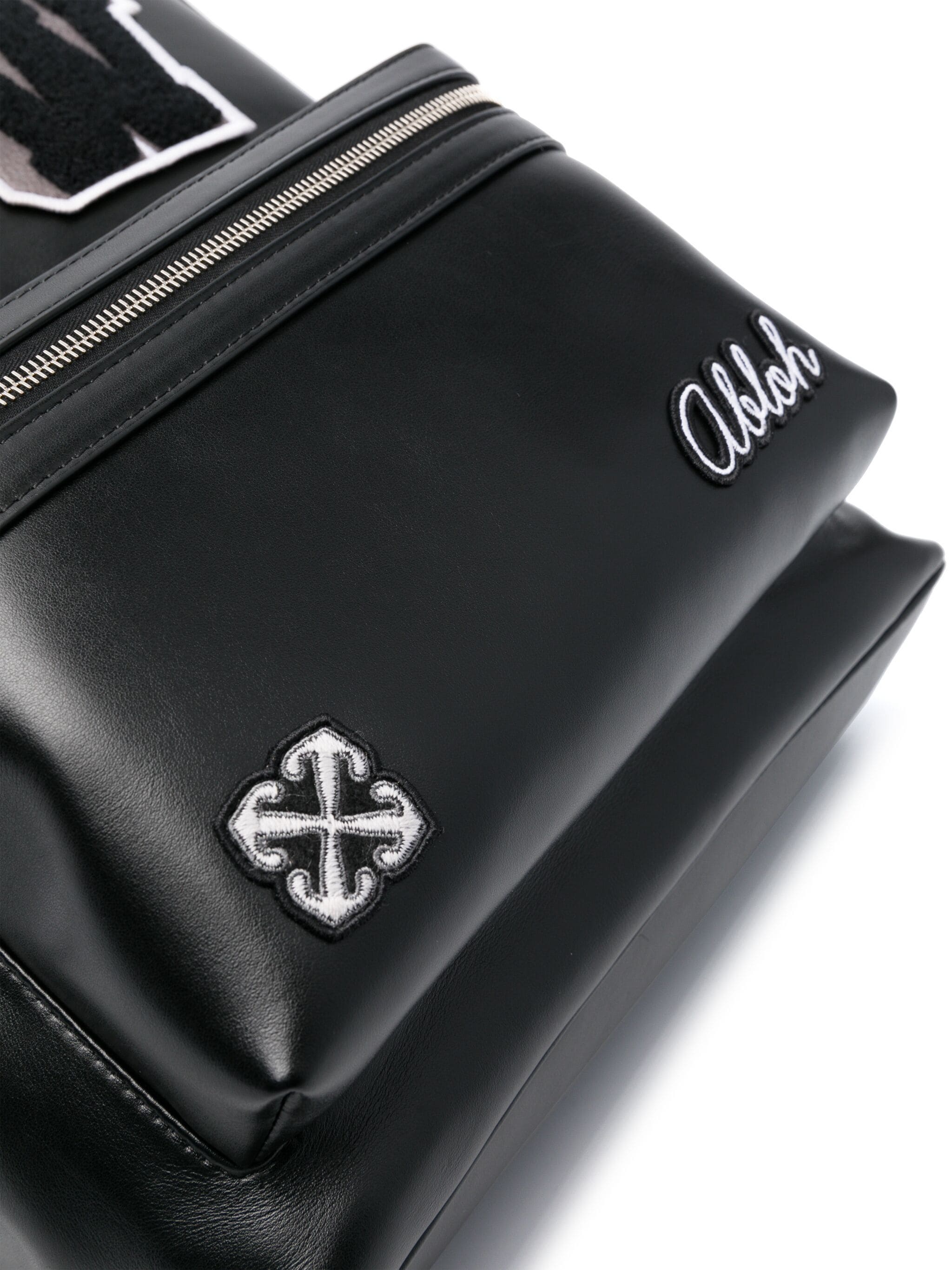 Off-white Varsity-patches Backpack In Black