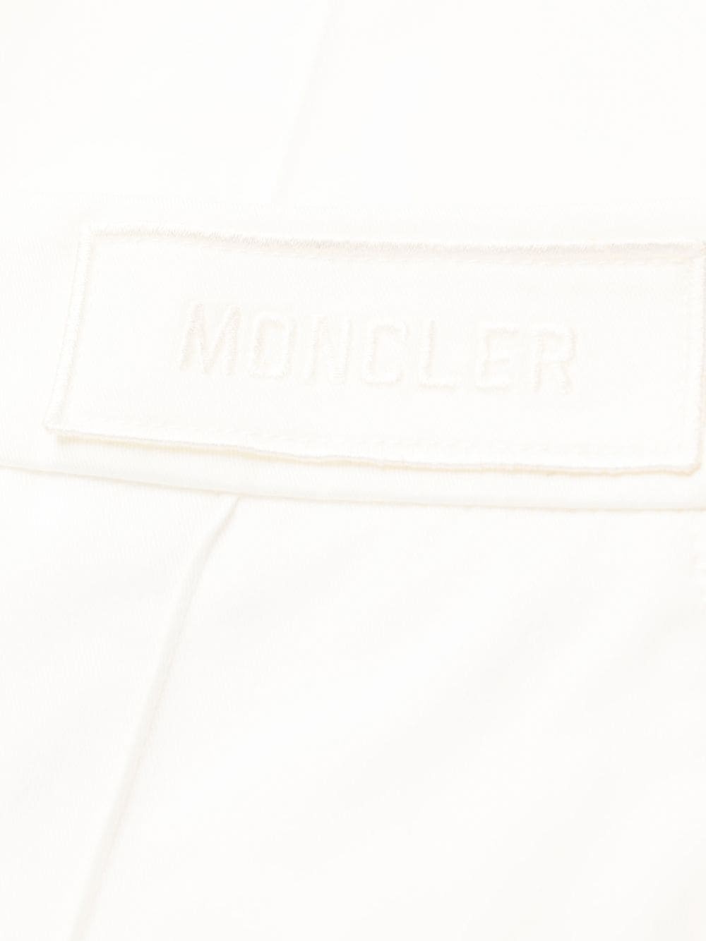 Moncler Tapered Cotton Trousers In White