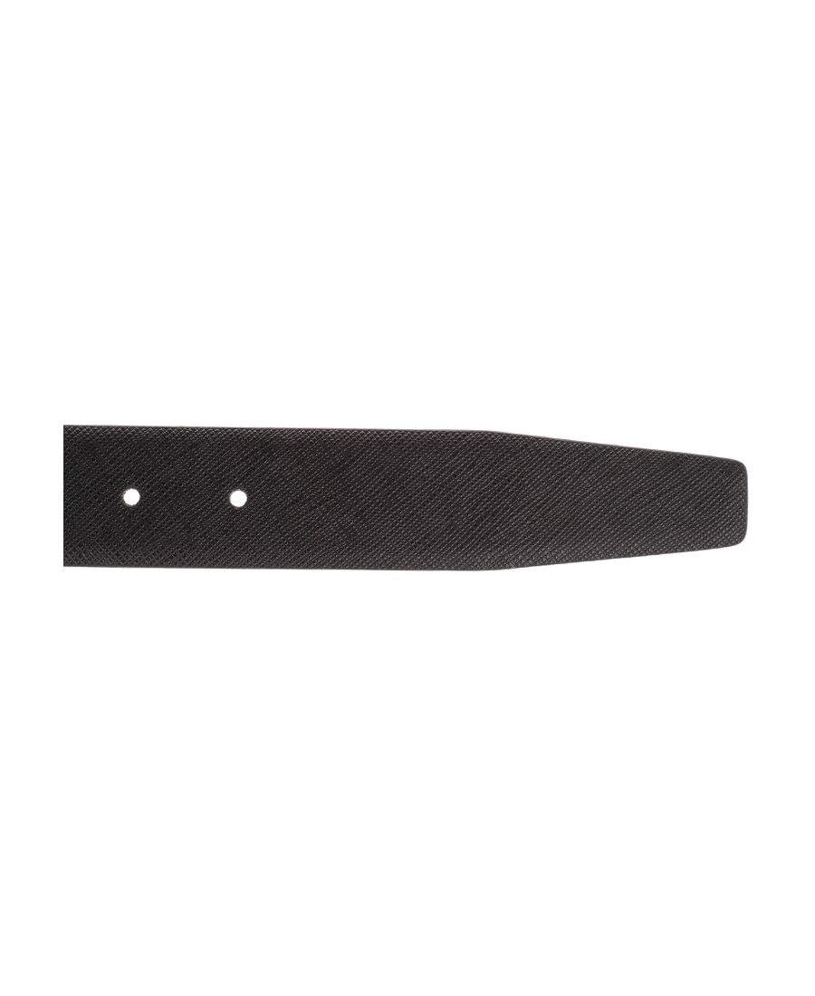 Prada Logo Buckle Belt In Black