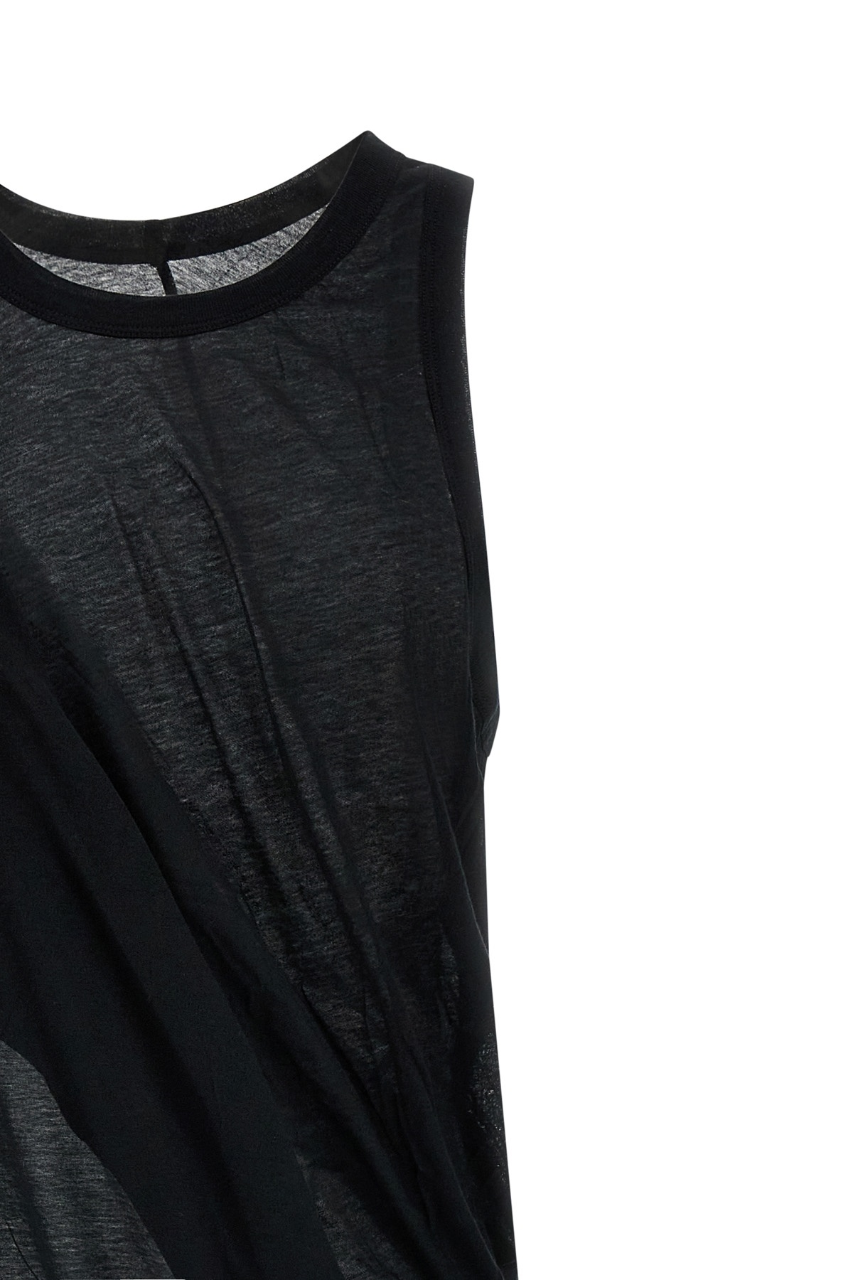 Rick Owens Round-neck Vest In Black