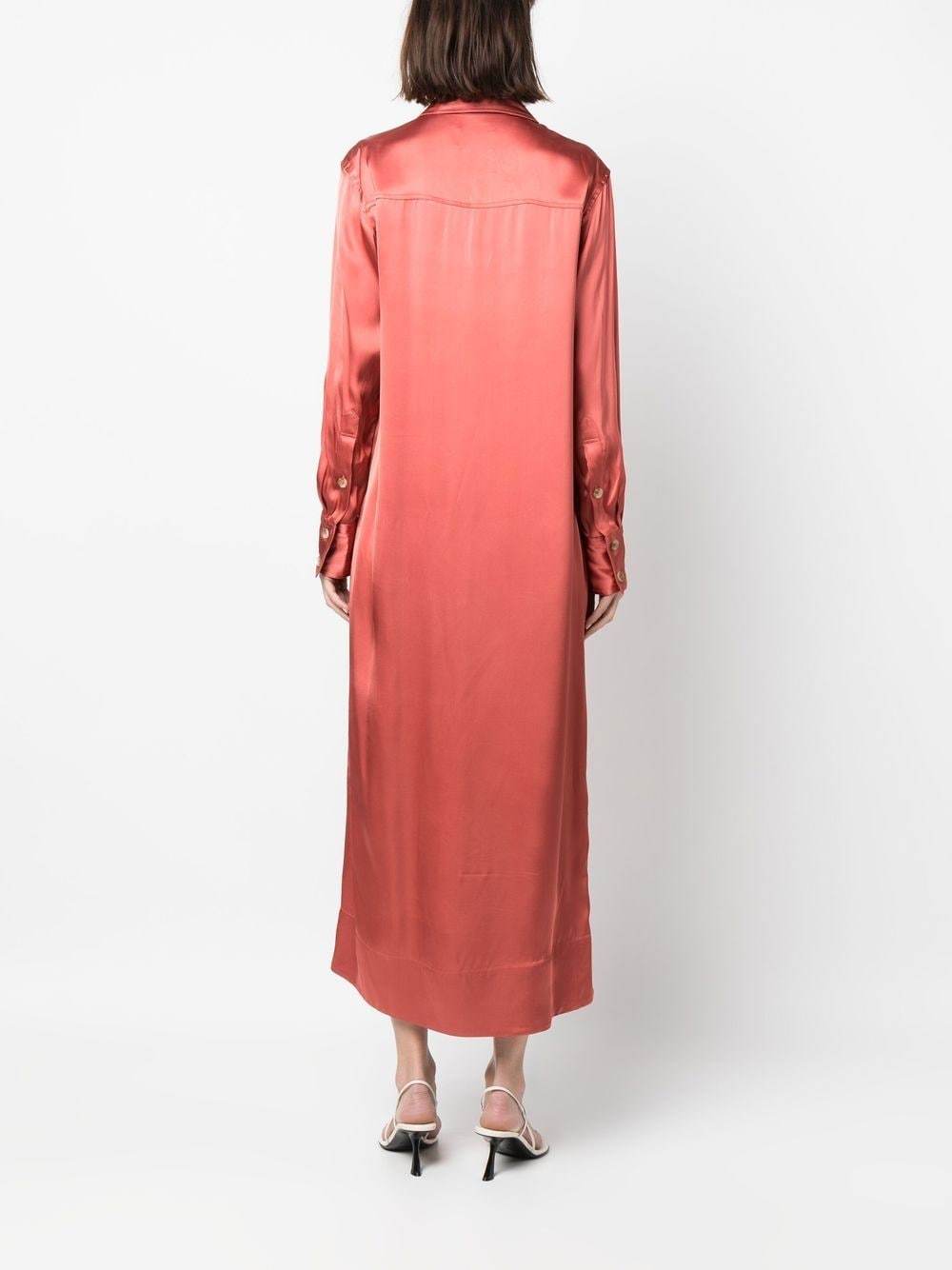 Shop Loulou Studio Shirt Dress In Red