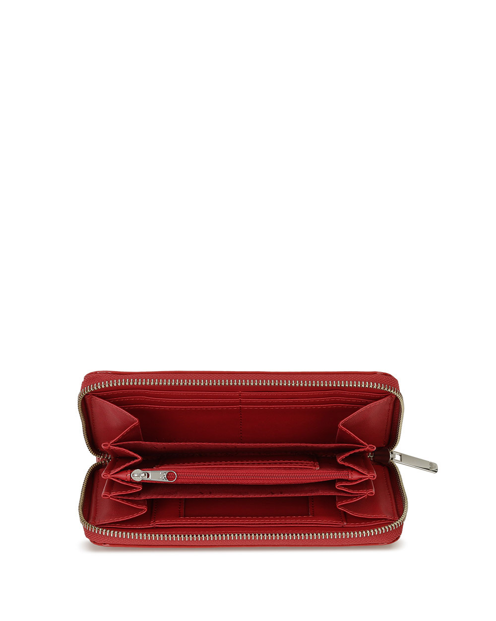 Armani Jeans Zipper Wallet In Red