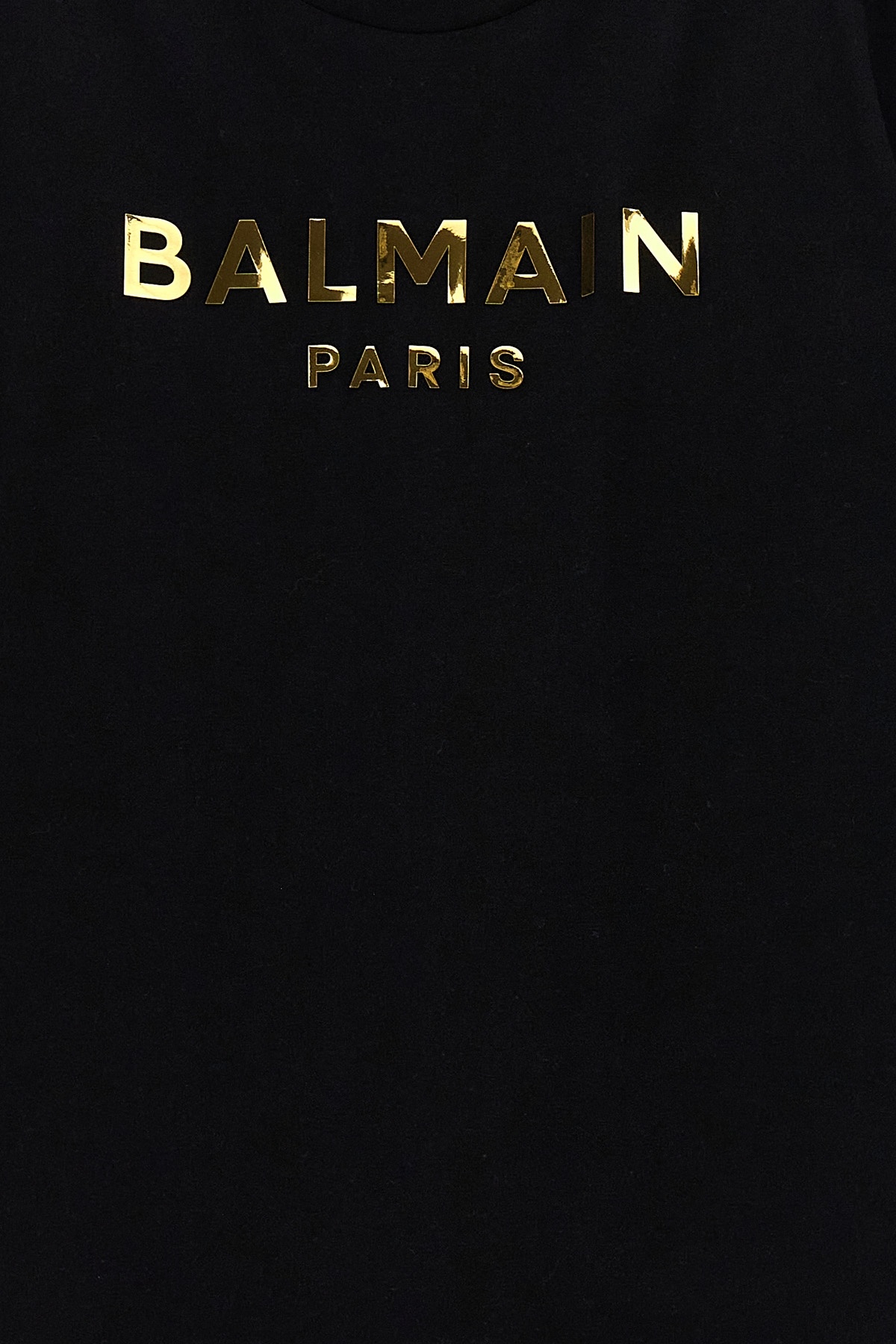 Balmain Metallic-logo T-shirt In Black