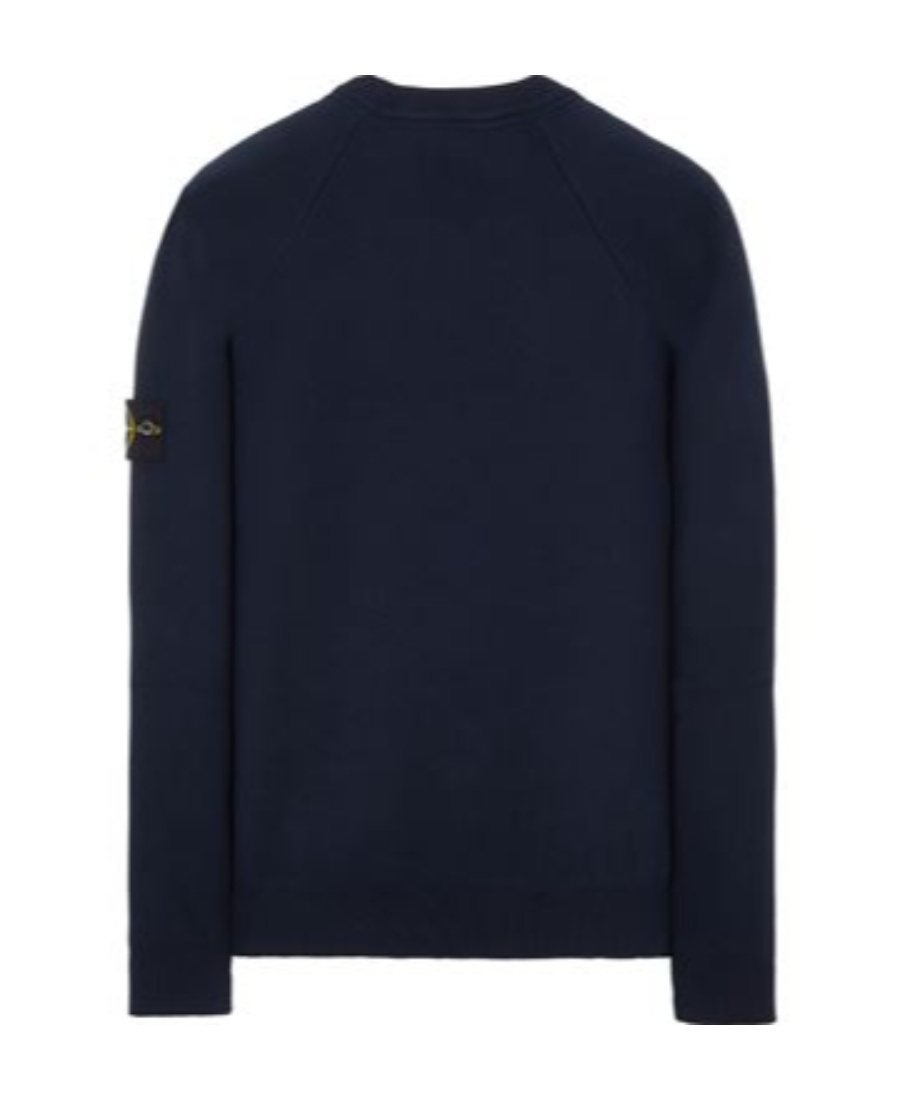 Shop Stone Island Compass-motif Cotton-blend Sweatshirt In Blue